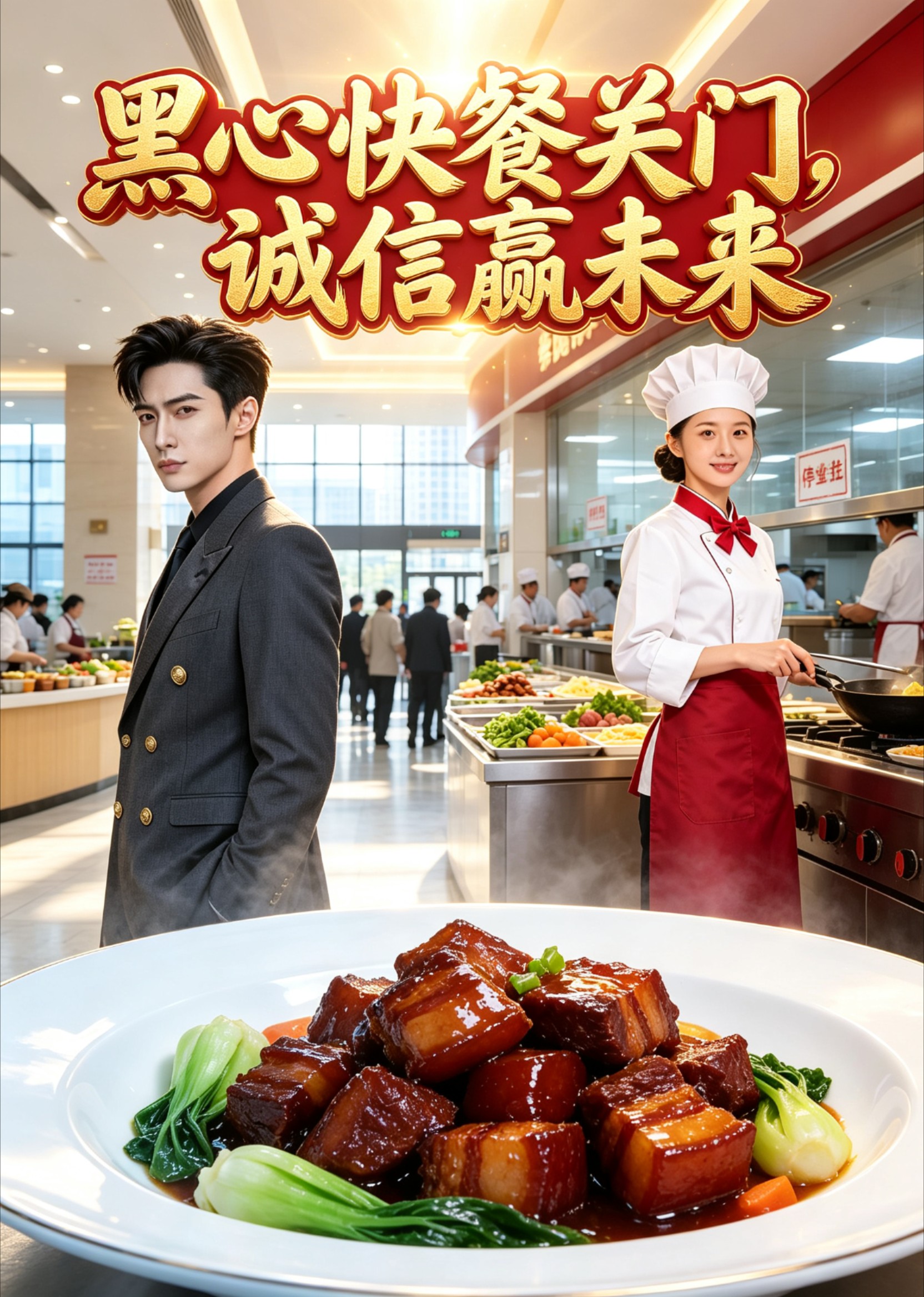 黑心快餐关门，诚信赢未来