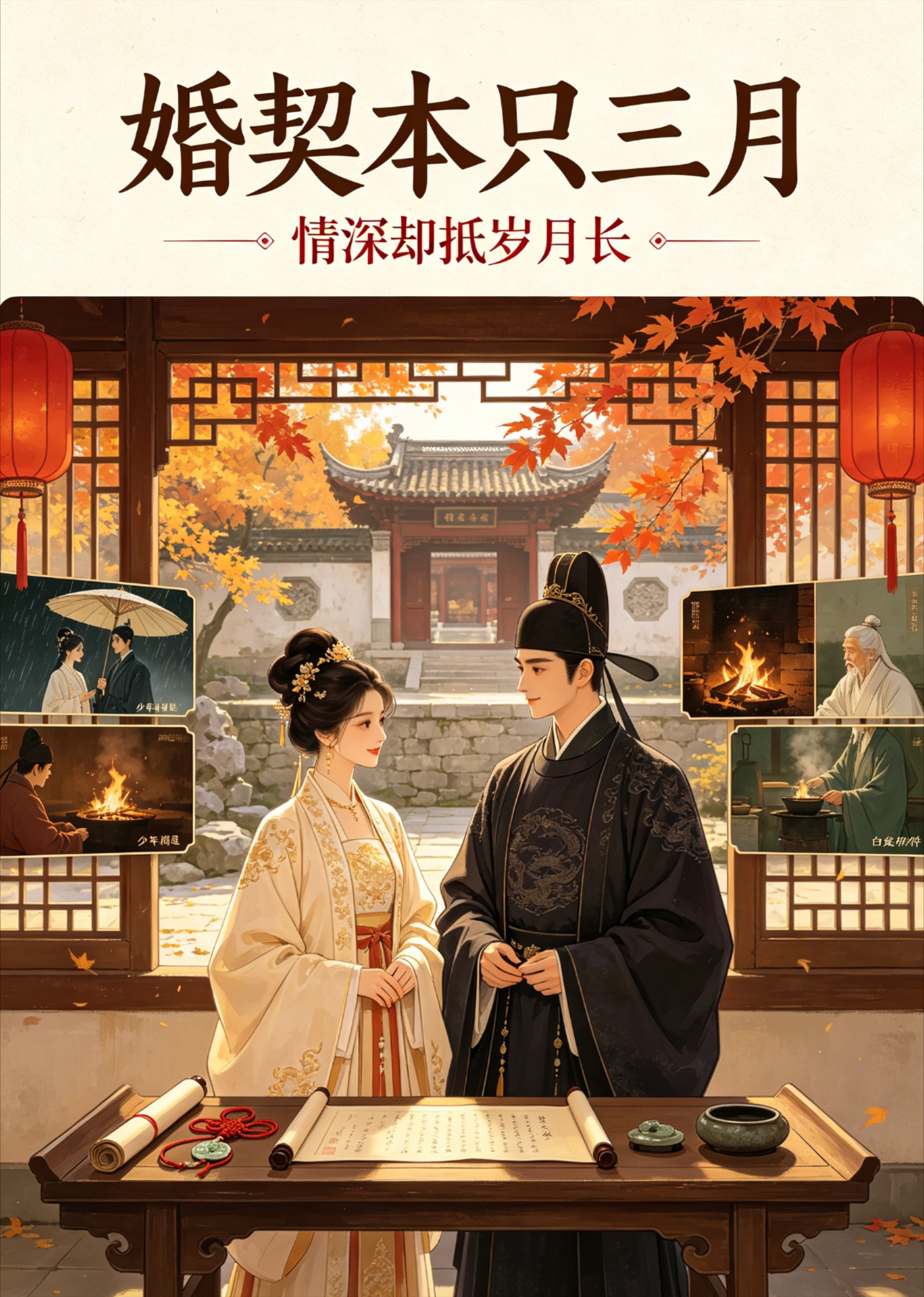婚契本只三月，情深却抵岁月长封面图