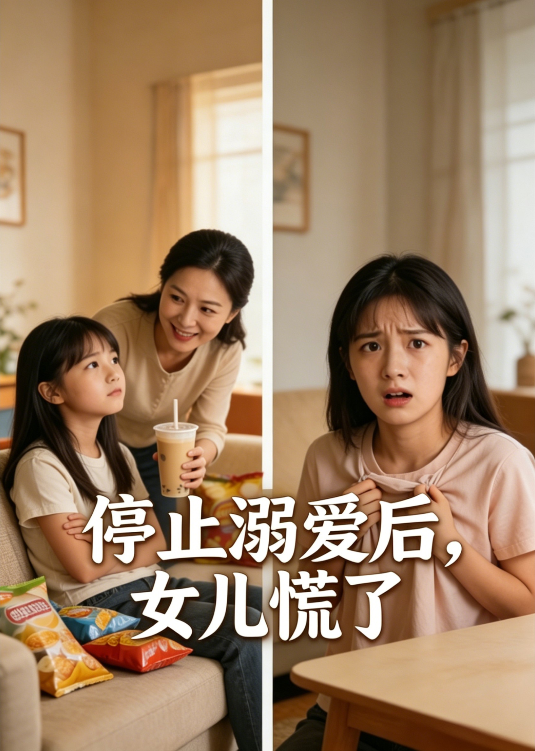 停止溺爱后，女儿慌了