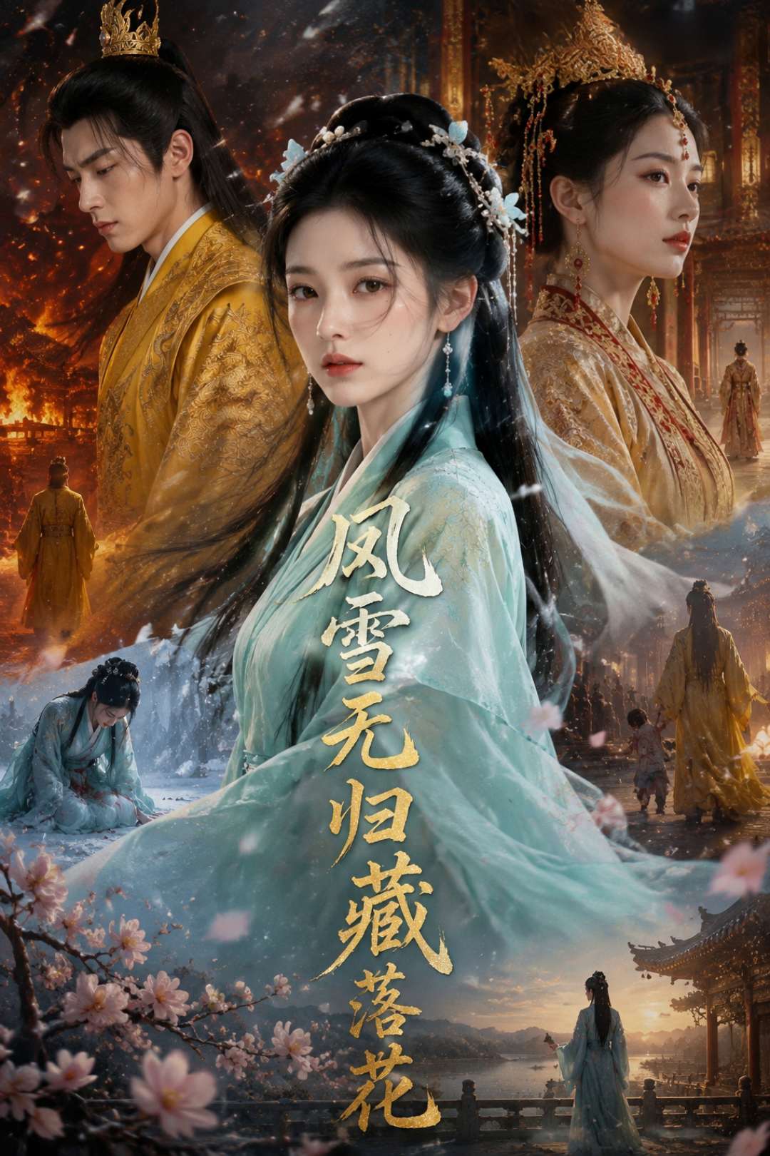 风雪无归藏落花