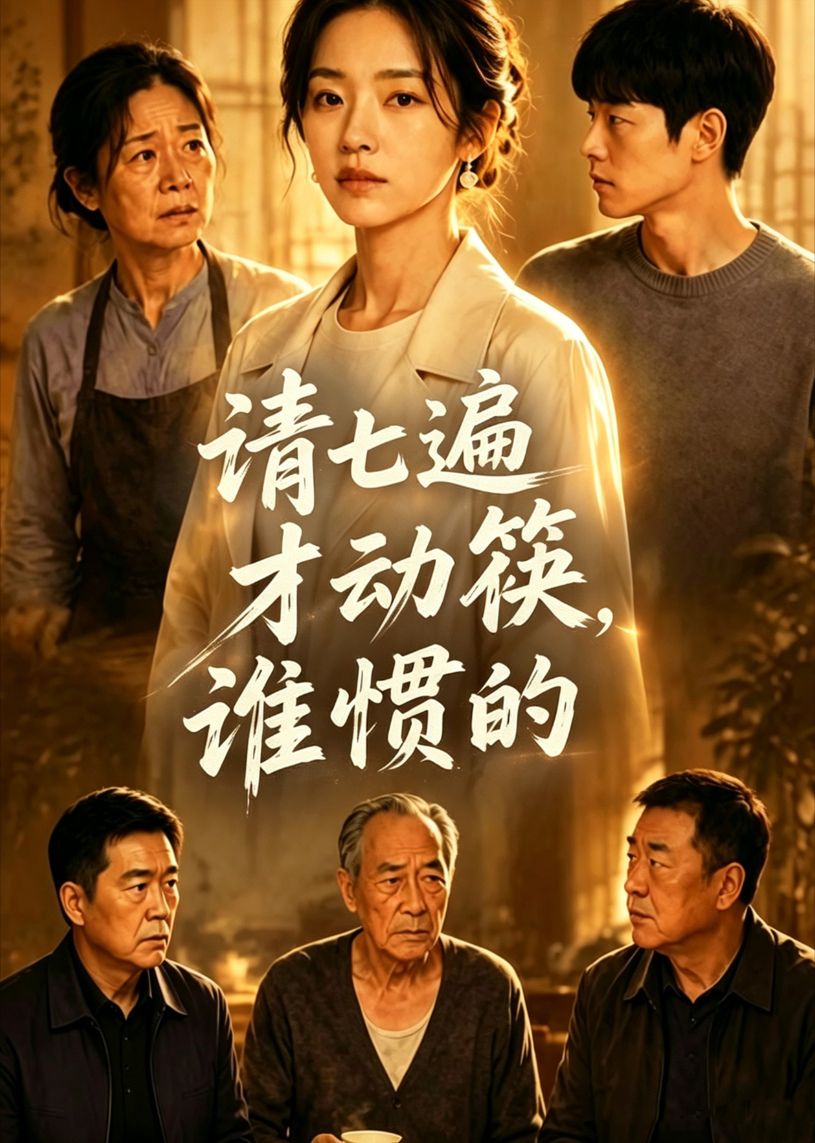 请七遍才动筷，谁惯的