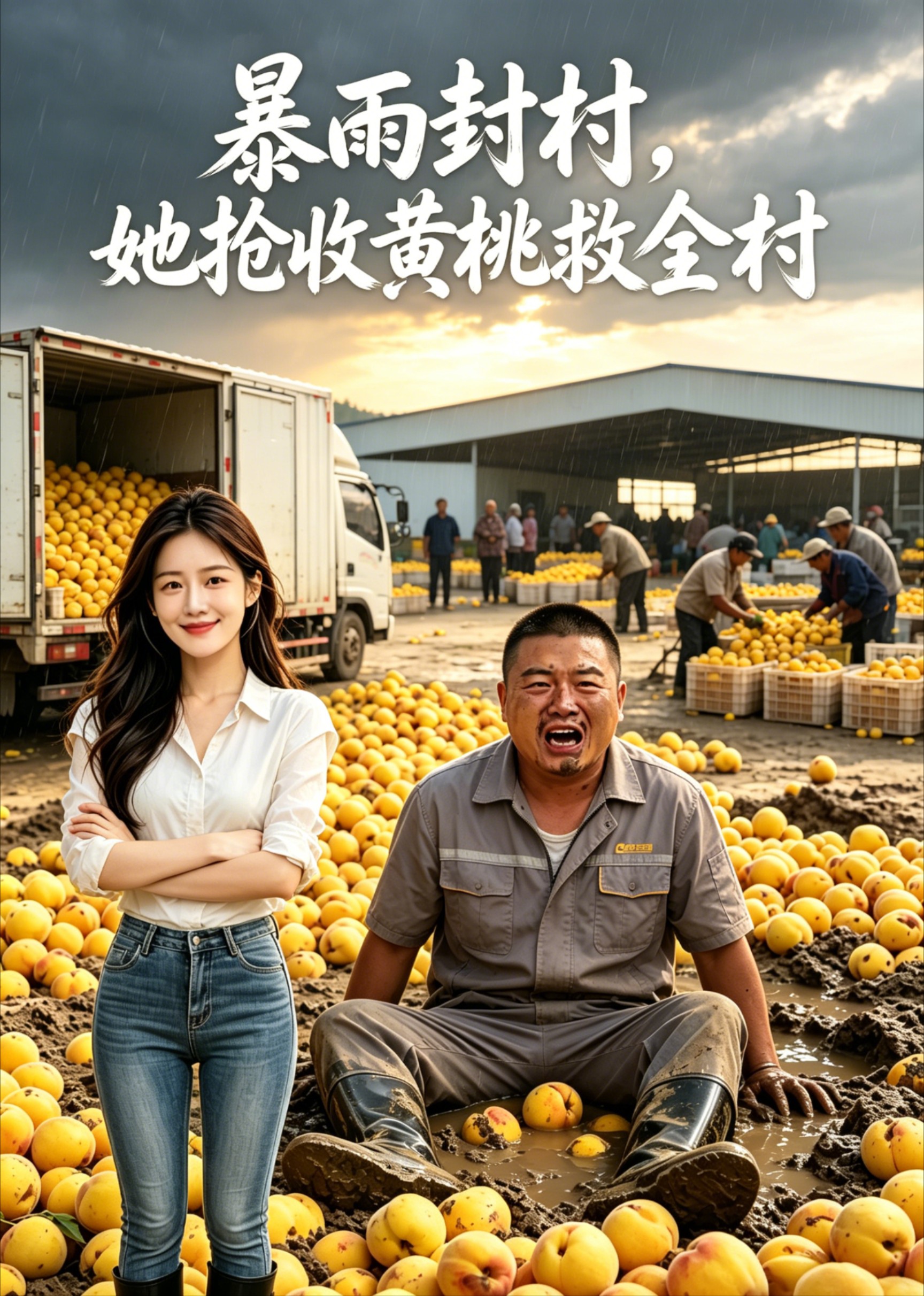 暴雨封村，她抢收黄桃救全村