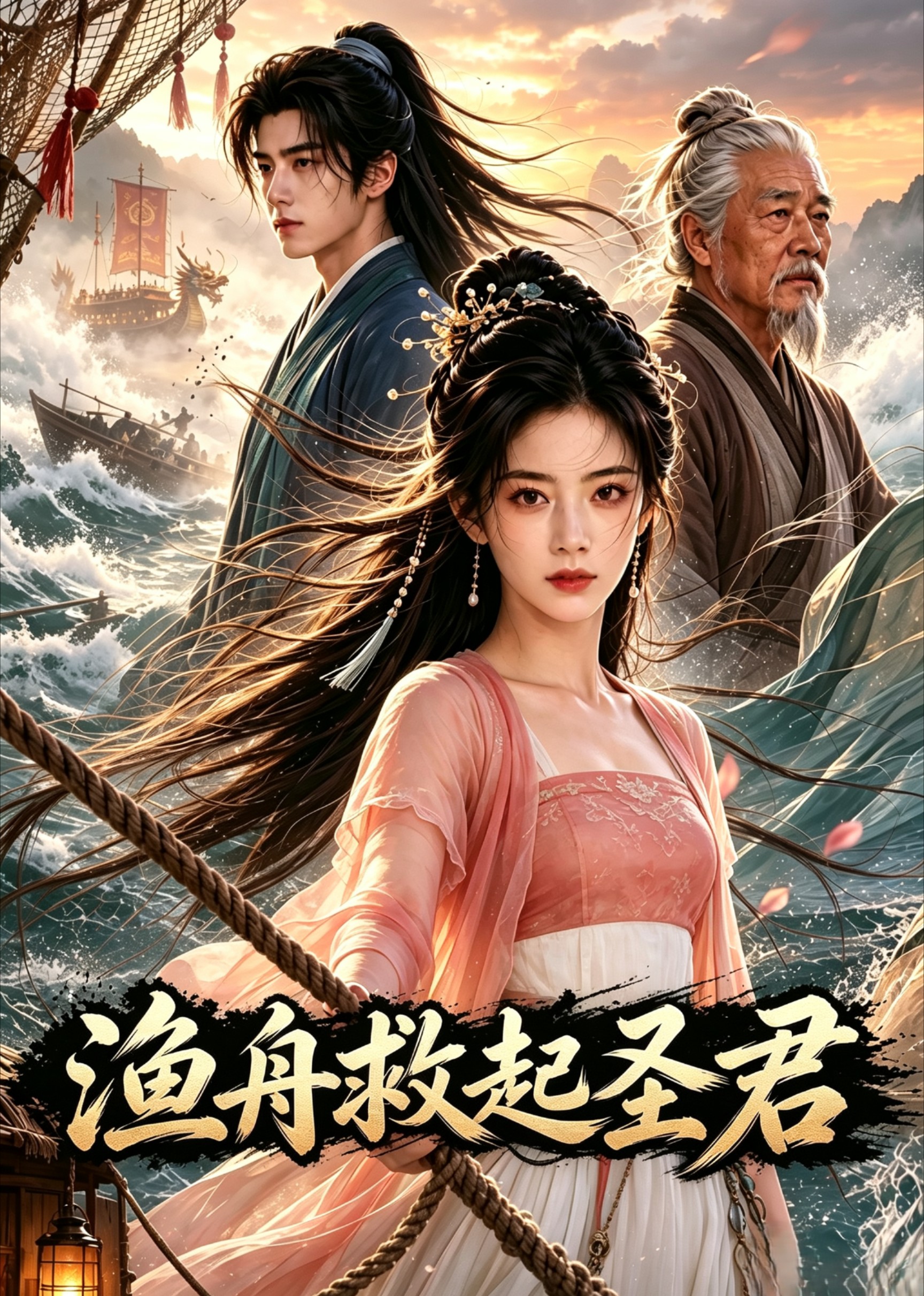 渔舟救起圣君