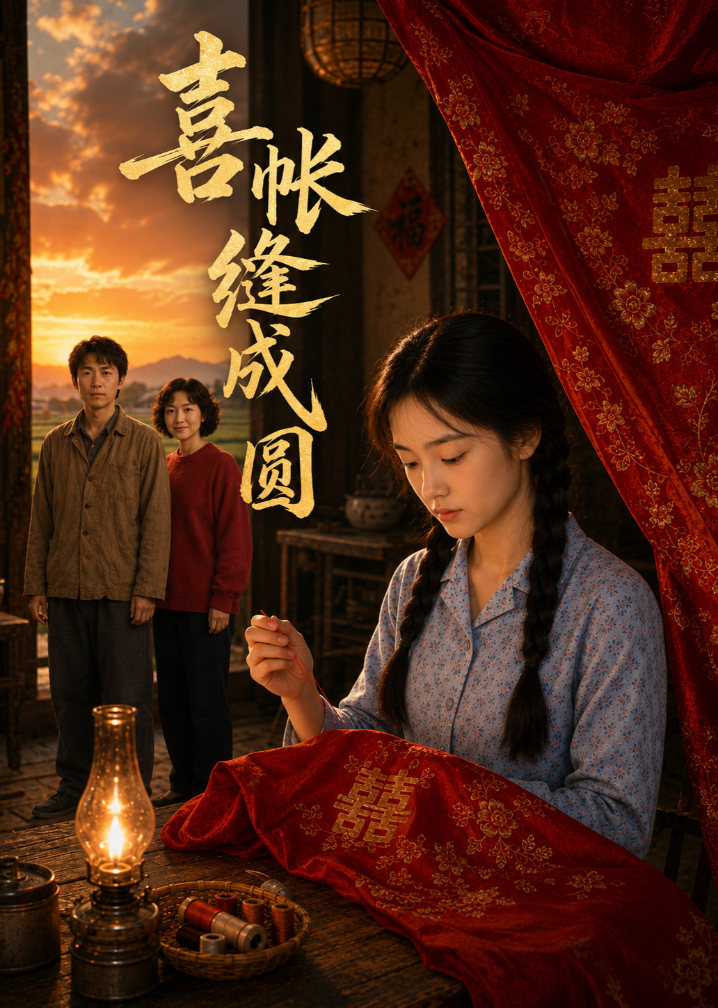 喜帐缝成圆