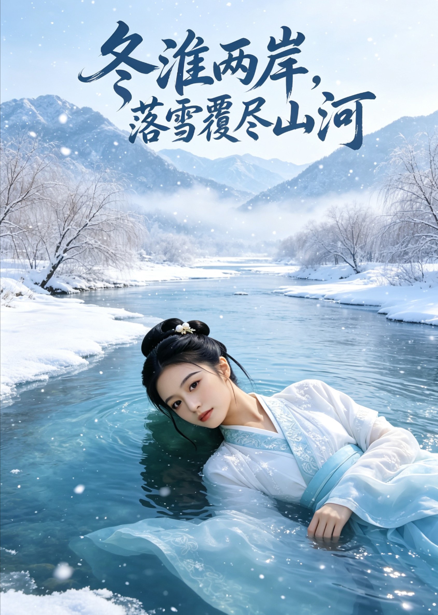 冬淮两岸，落雪覆尽山河