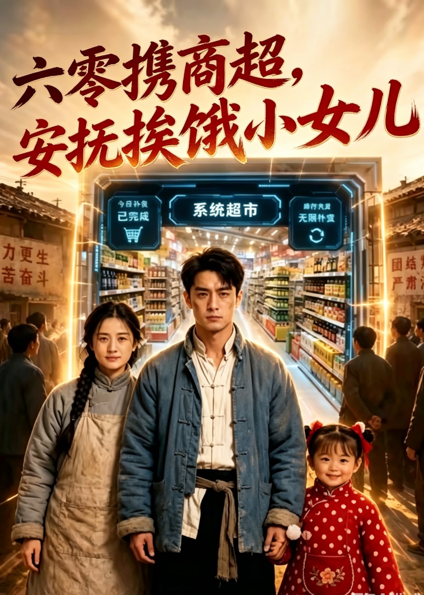 六零携商超，安抚挨饿小女儿