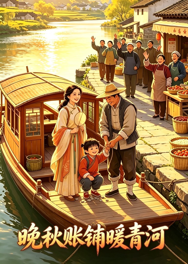 晚秋账铺暖青河