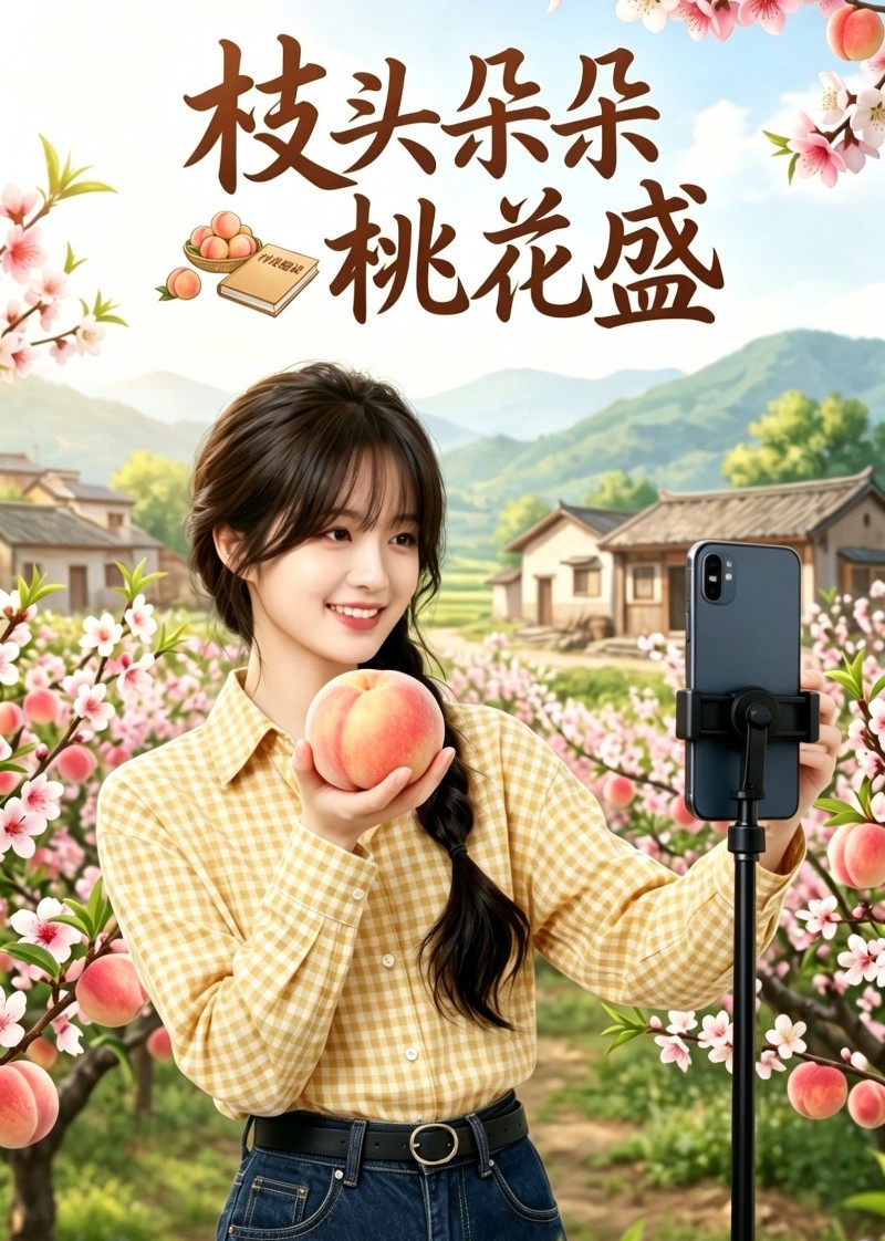 枝头朵朵桃花盛