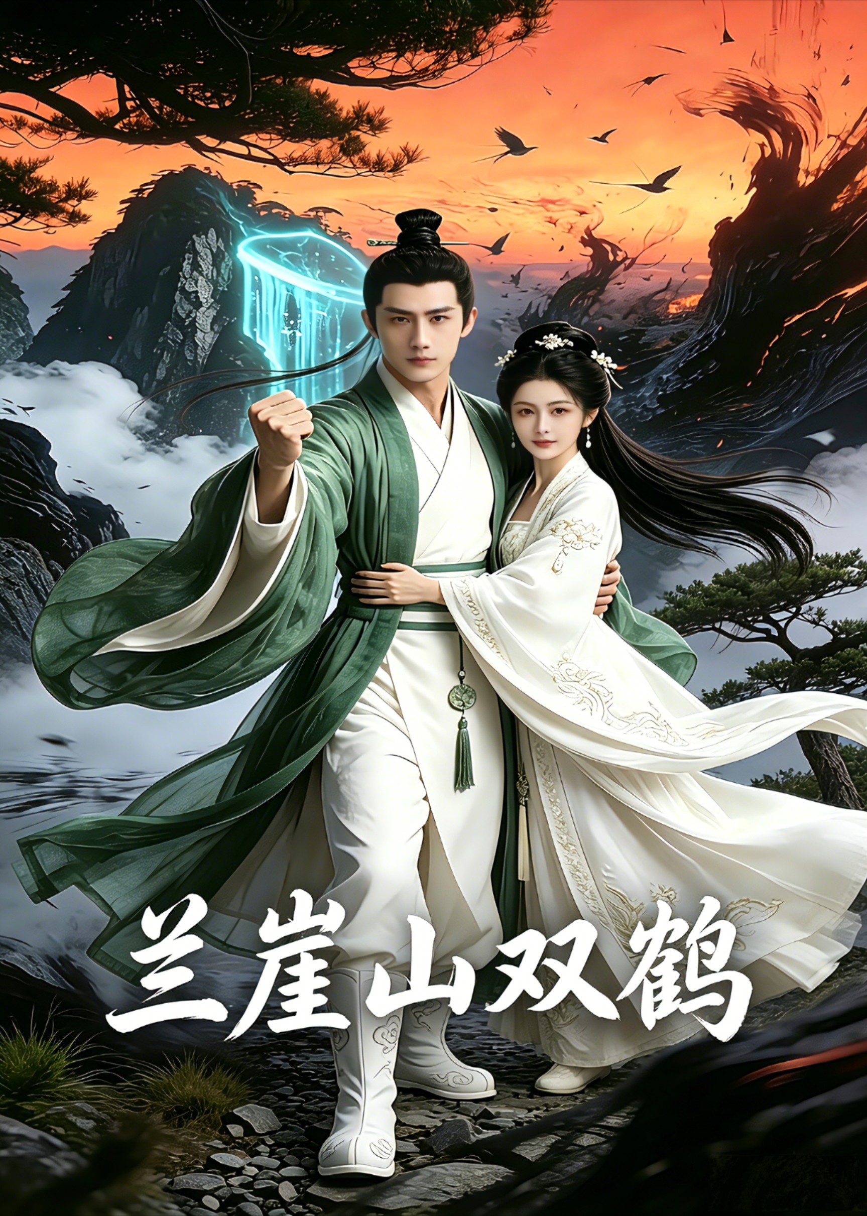 兰崖山双鹤