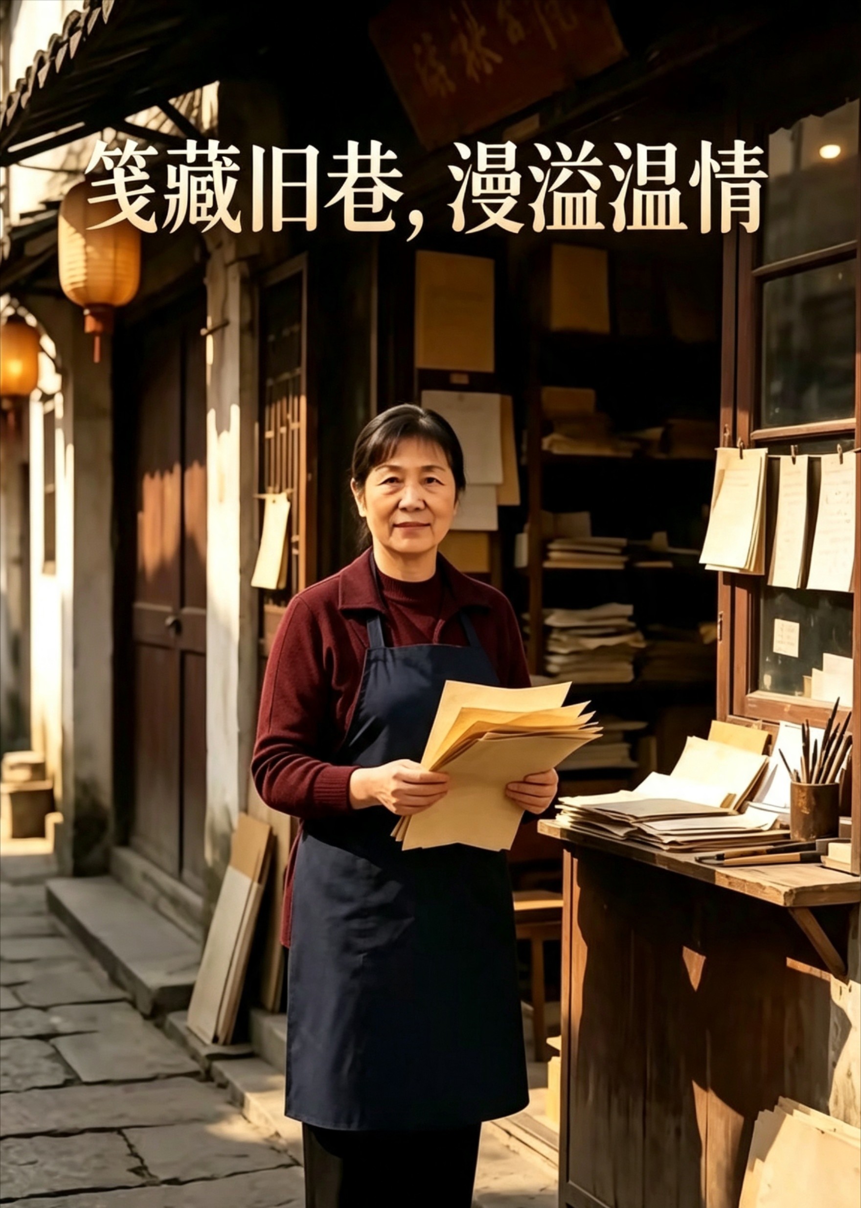 笺藏旧巷，漫溢温情