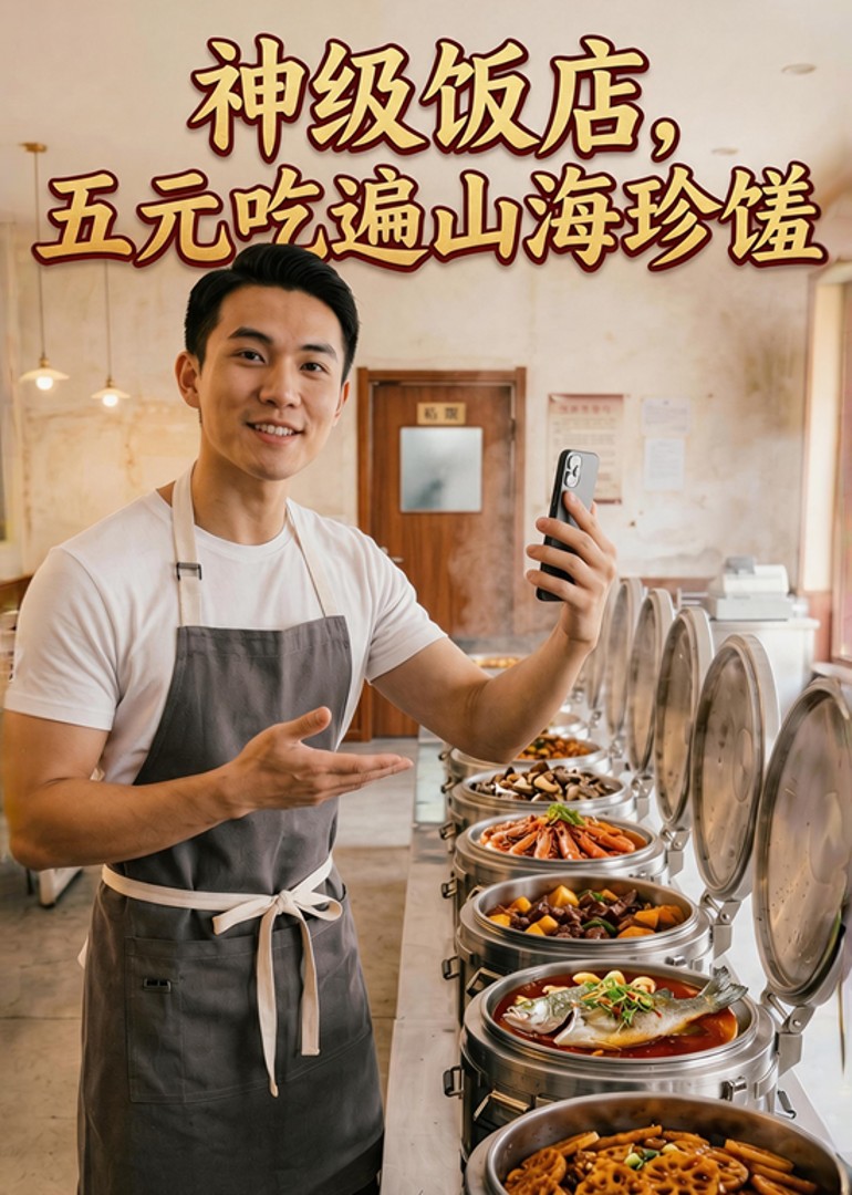 神级饭店，五元吃遍山海珍馐