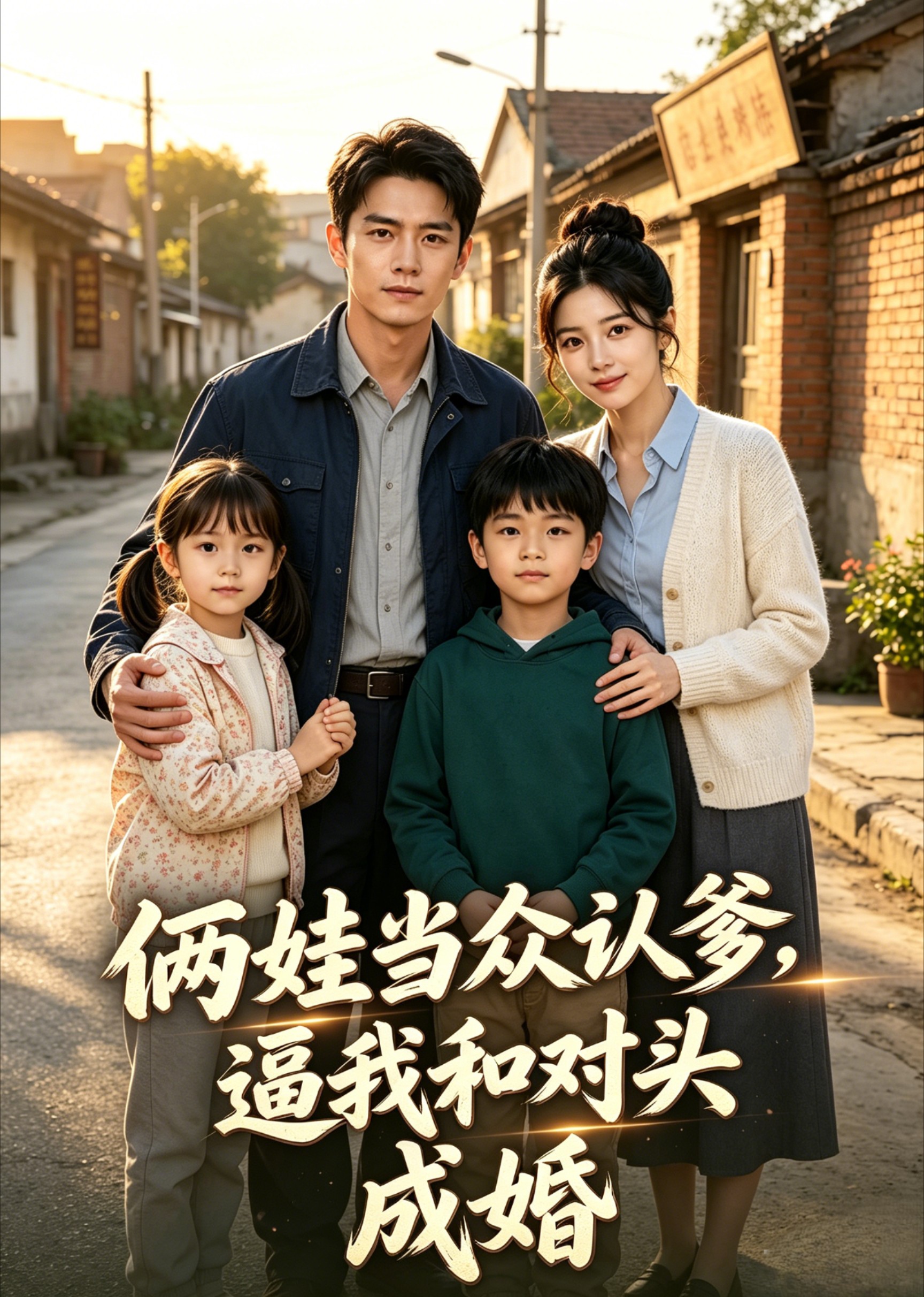 俩娃当众认爹，逼我和对头成婚