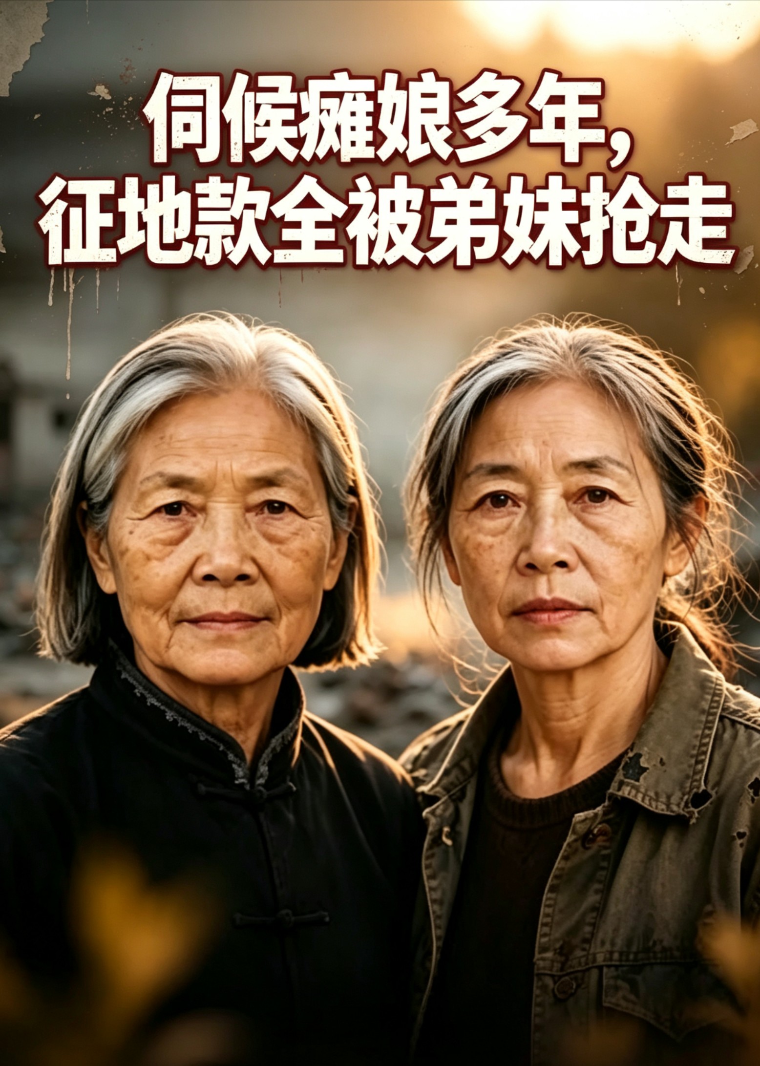 伺候瘫娘多年，征地款全被弟妹抢走