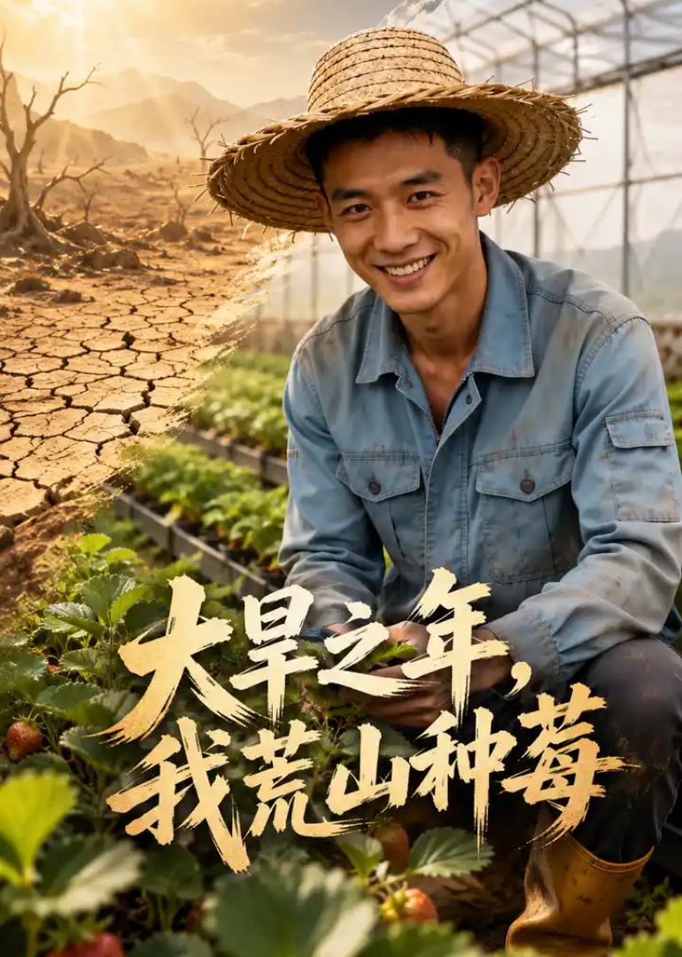 大旱之年，我荒山种莓