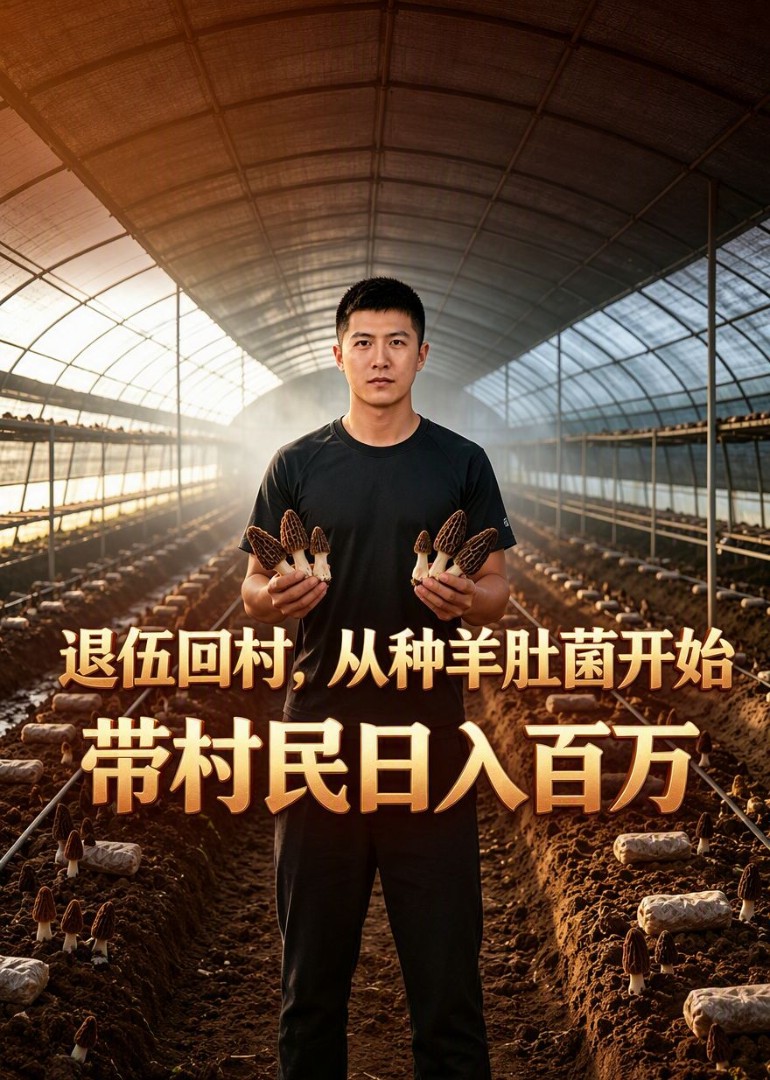 退伍回村，从种羊肚菌开始带村民日入百万封面图