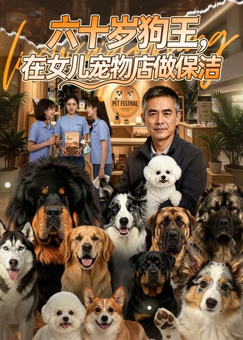 六十岁狗王在女儿宠物店做保洁