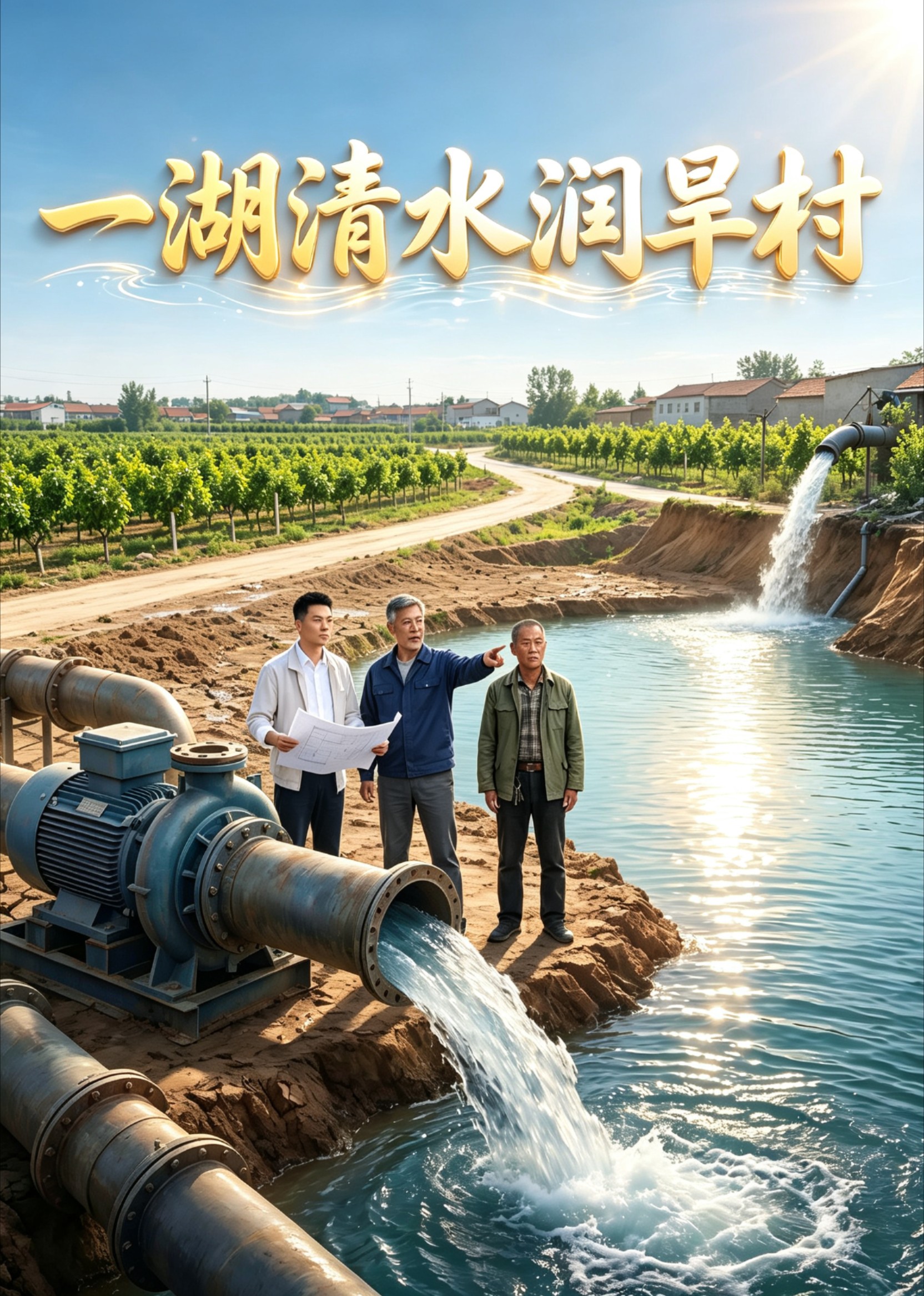 一湖清水润旱村