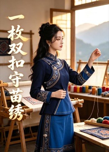 一枚双扣守苗绣
