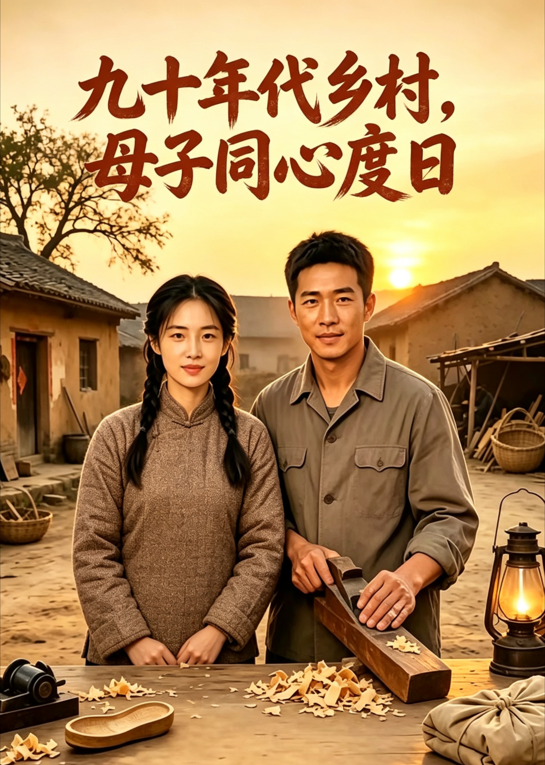 九十年代乡村，母子同心度日