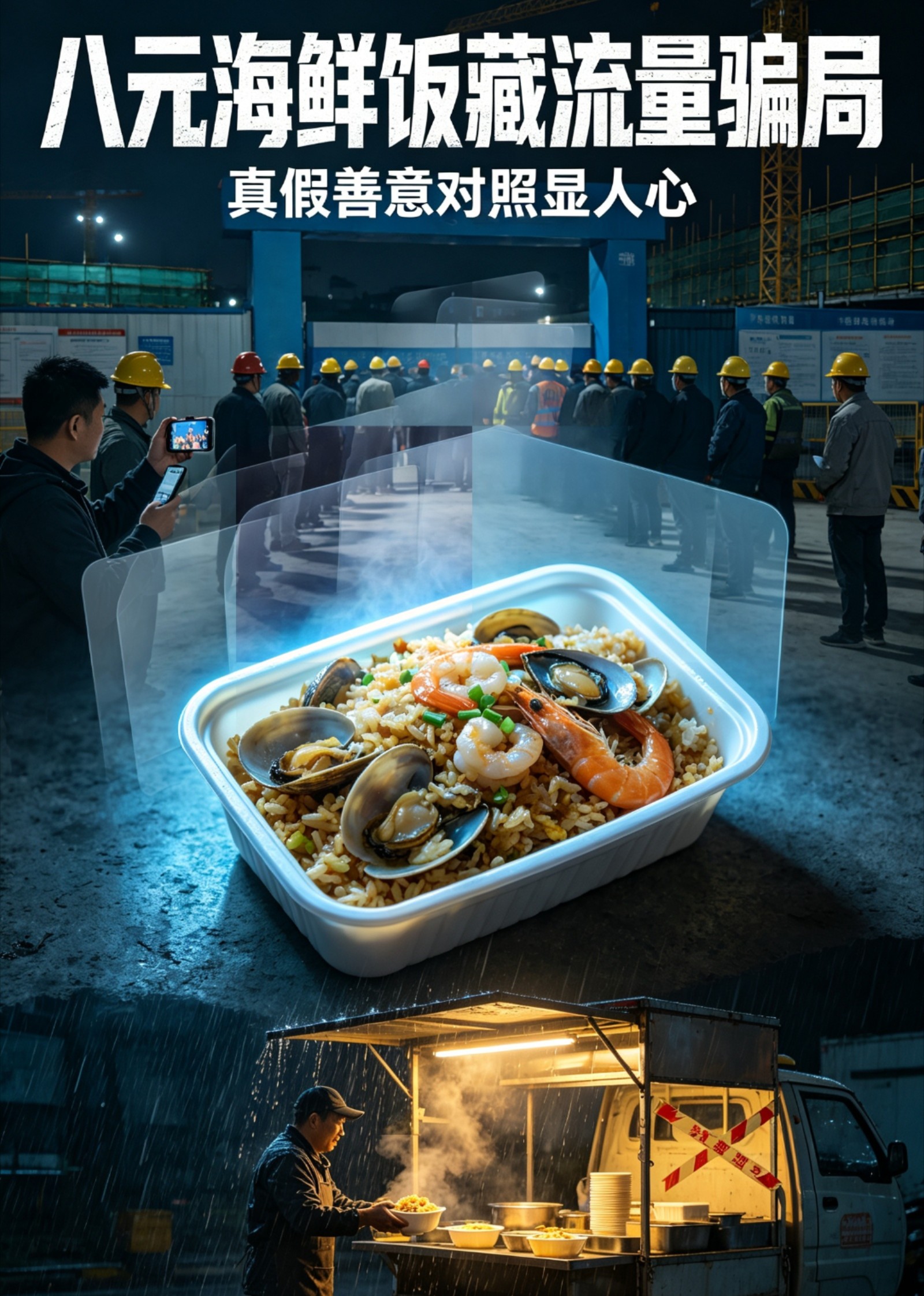 八元海鲜饭藏流量骗局