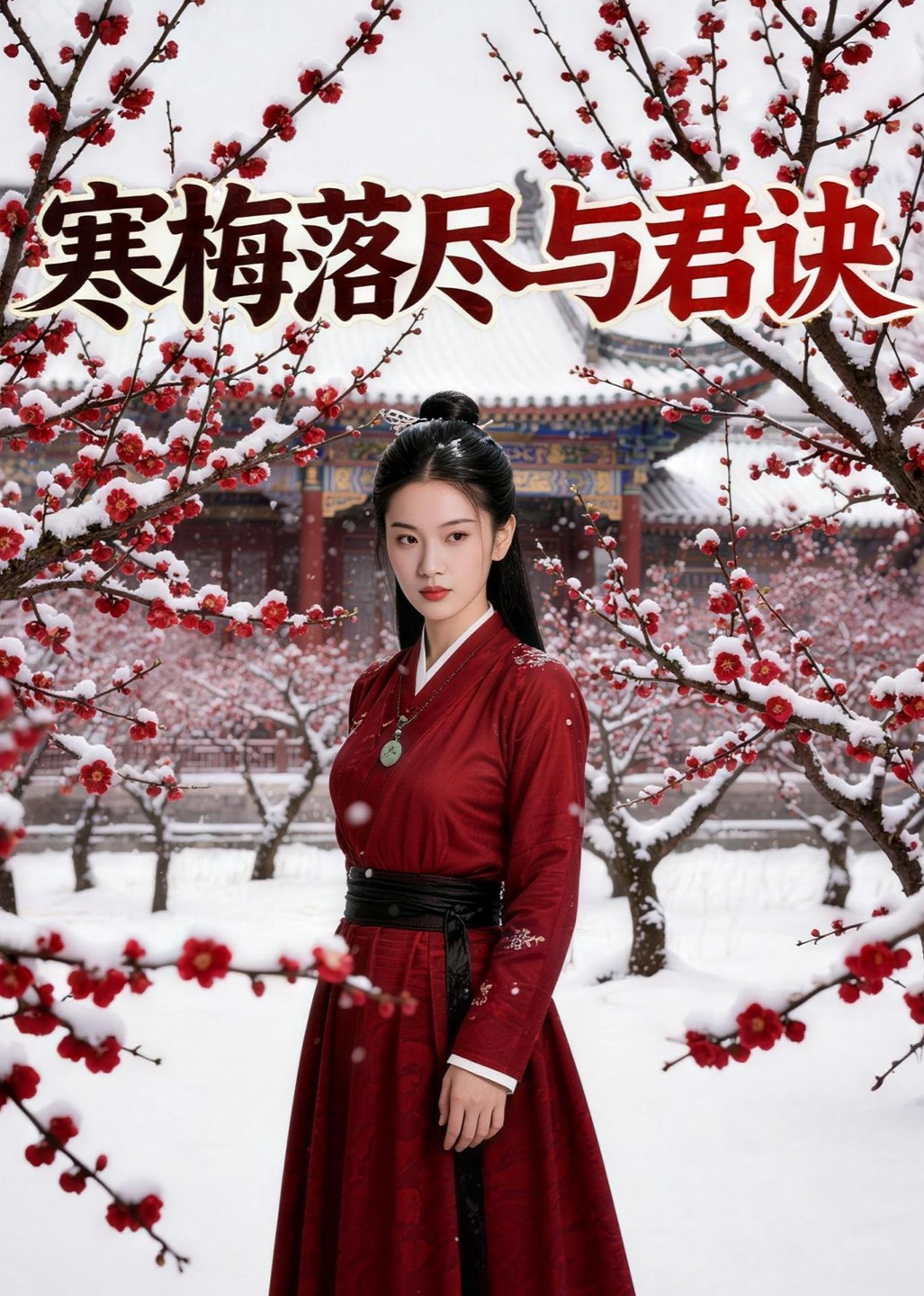 寒梅落尽与君诀