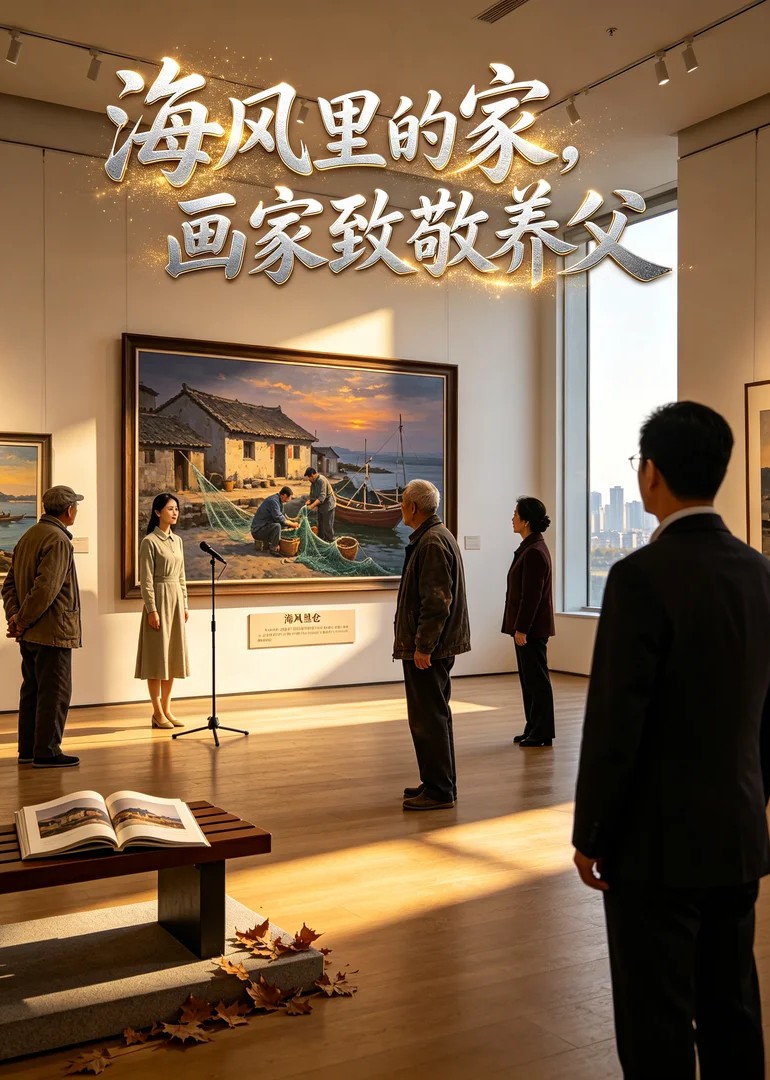 海风里的家，画家致敬养父