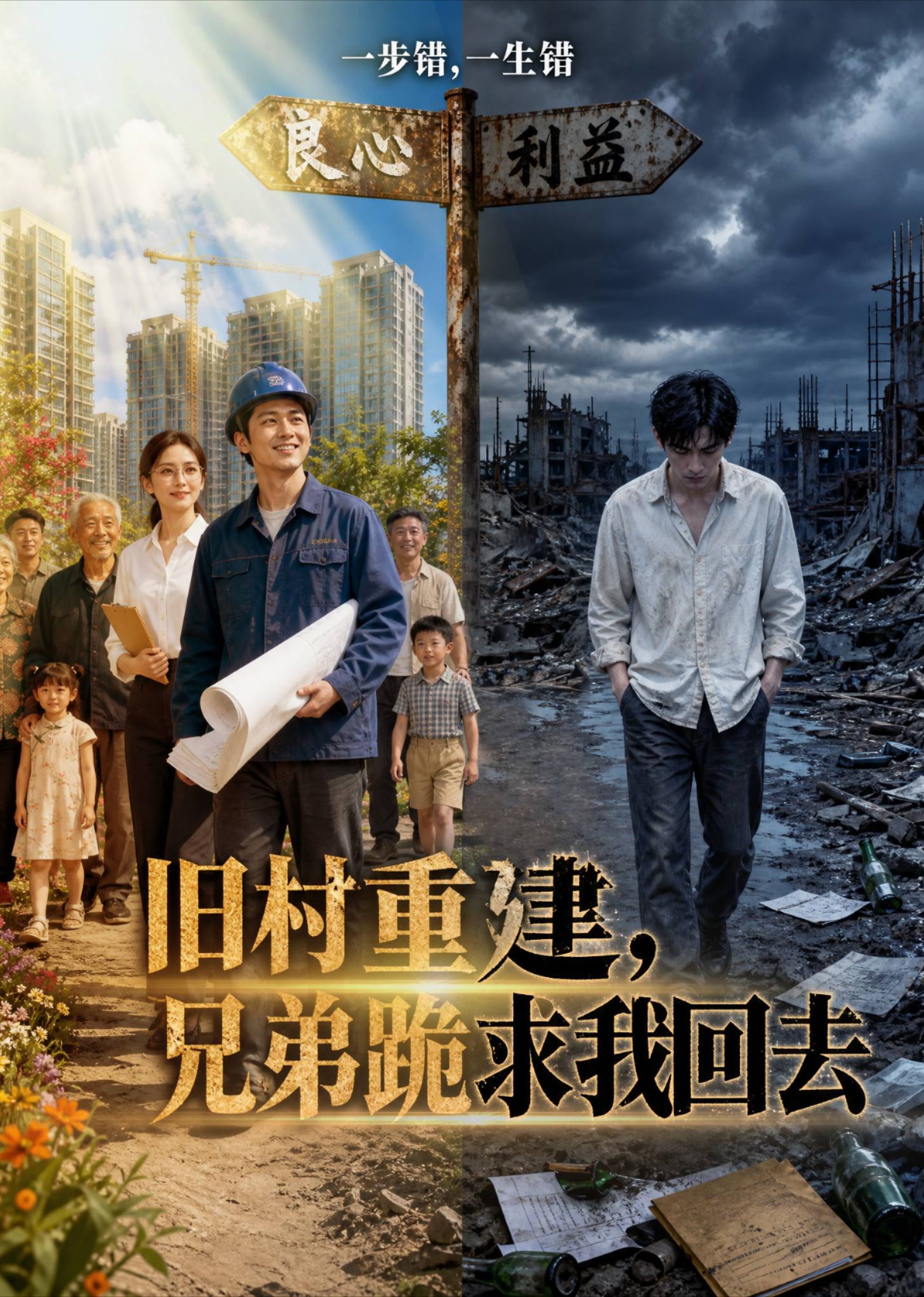 旧村重建，兄弟跪求我回去
