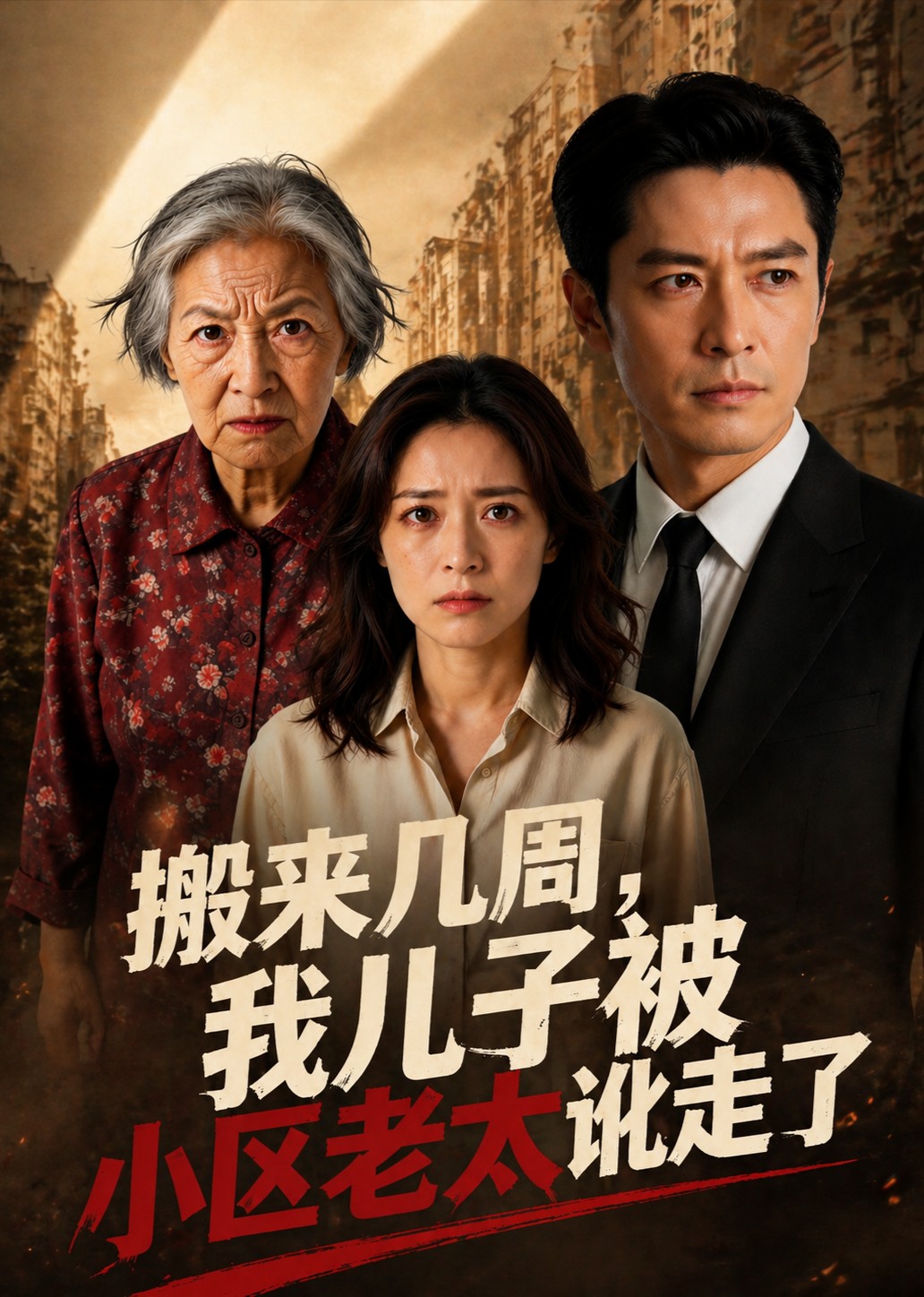 搬来几周，我儿子被小区老太讹走了