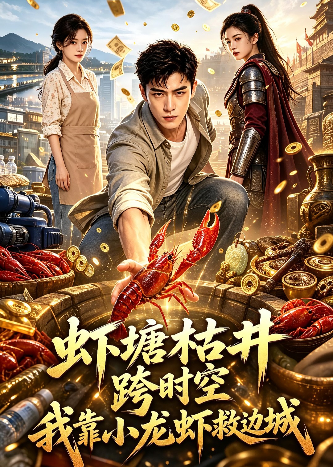 虾塘枯井跨时空，我靠小龙虾救边城