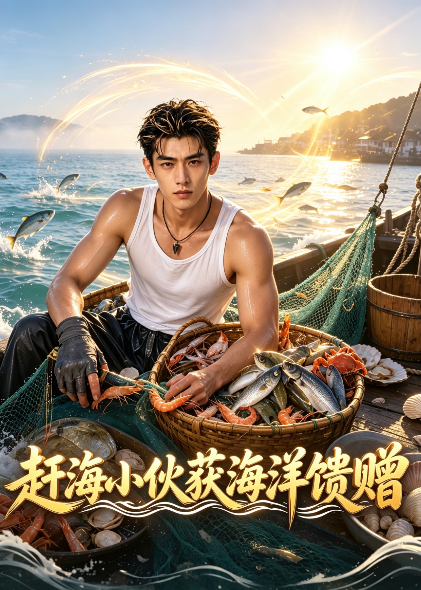 赶海小伙获海洋馈赠