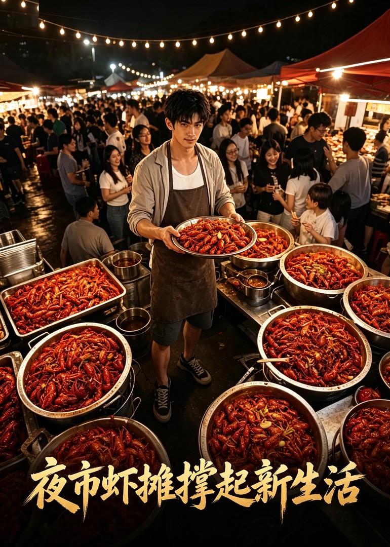 夜市虾摊撑起新生活