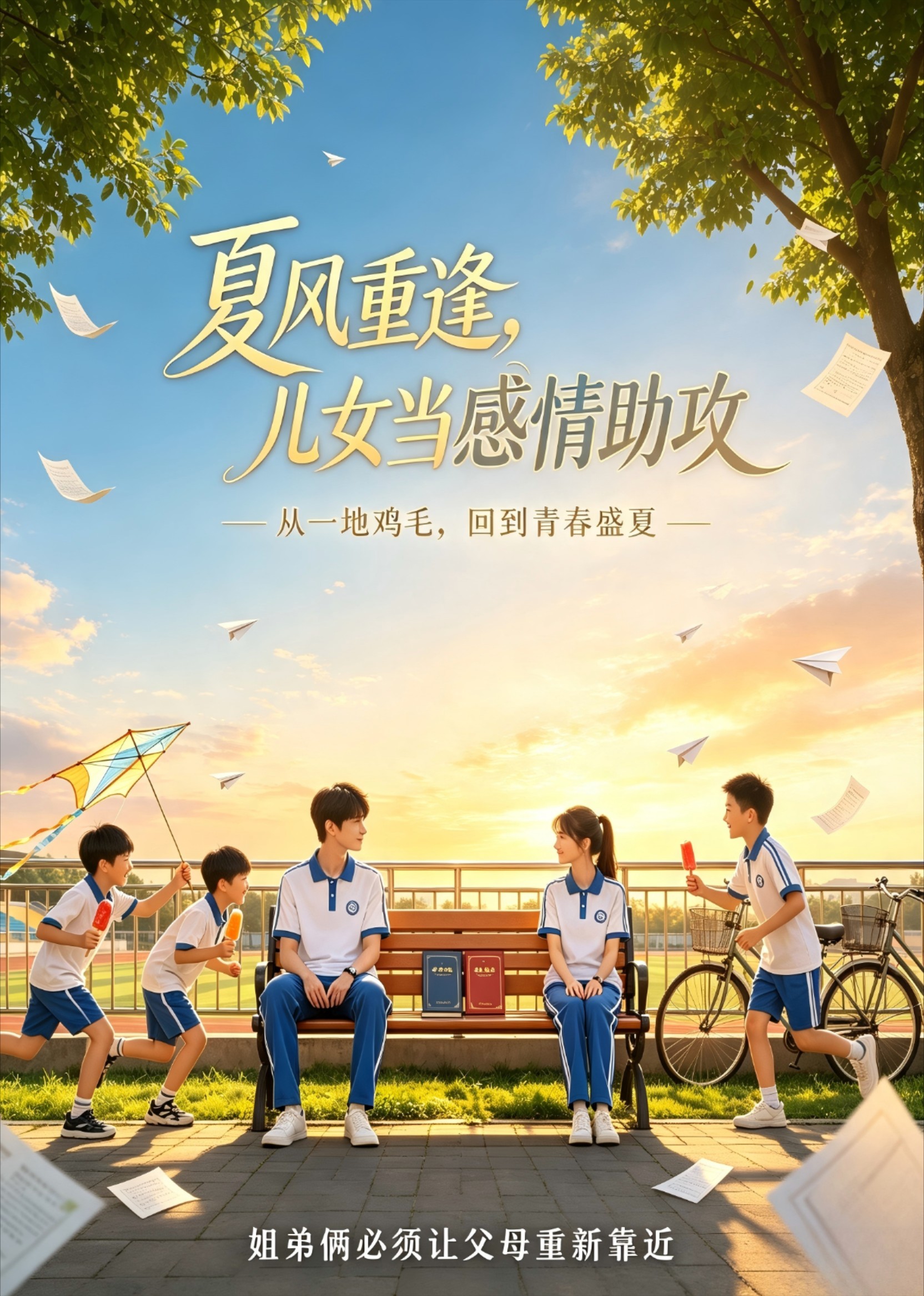 夏风重逢，儿女当感情助攻