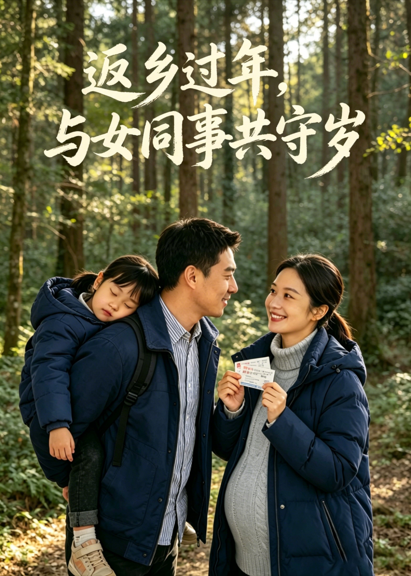 返乡过年，与女同事共守岁