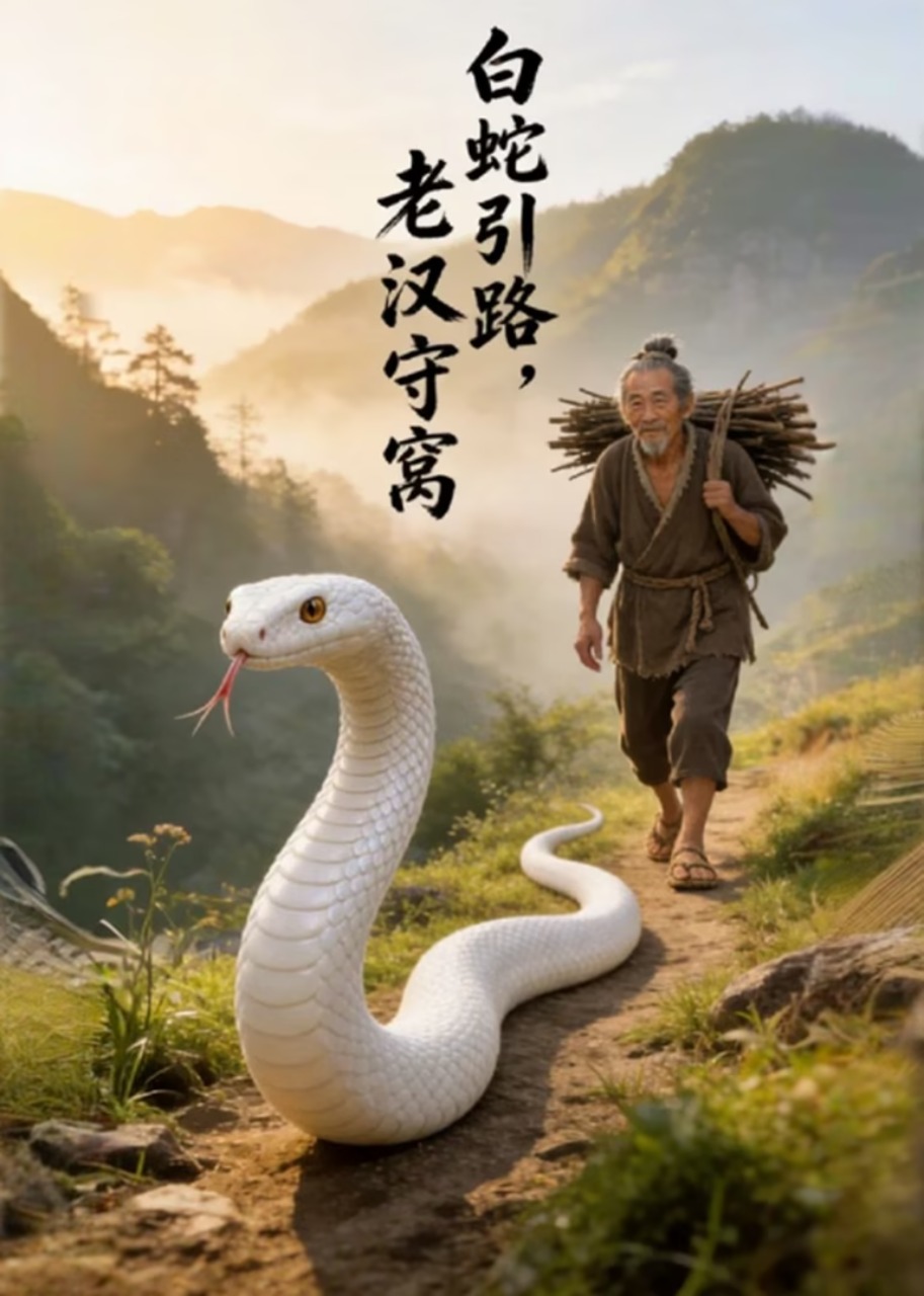 白蛇引路，老汉守窝
