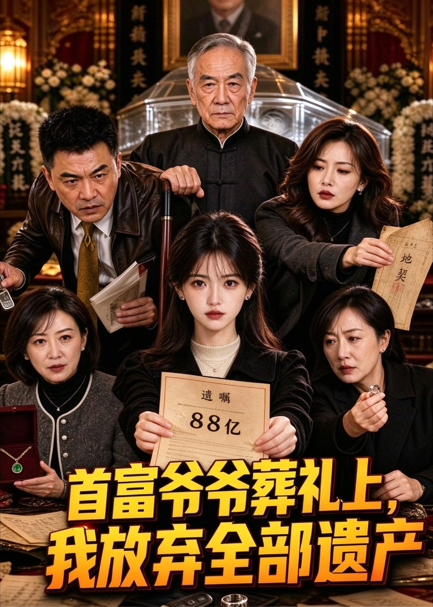 首富爷爷葬礼上，我放弃全部遗产封面图