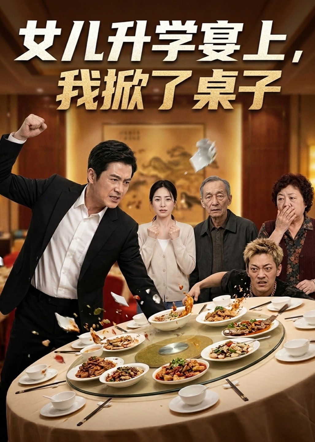 女儿升学宴上，我掀了桌子