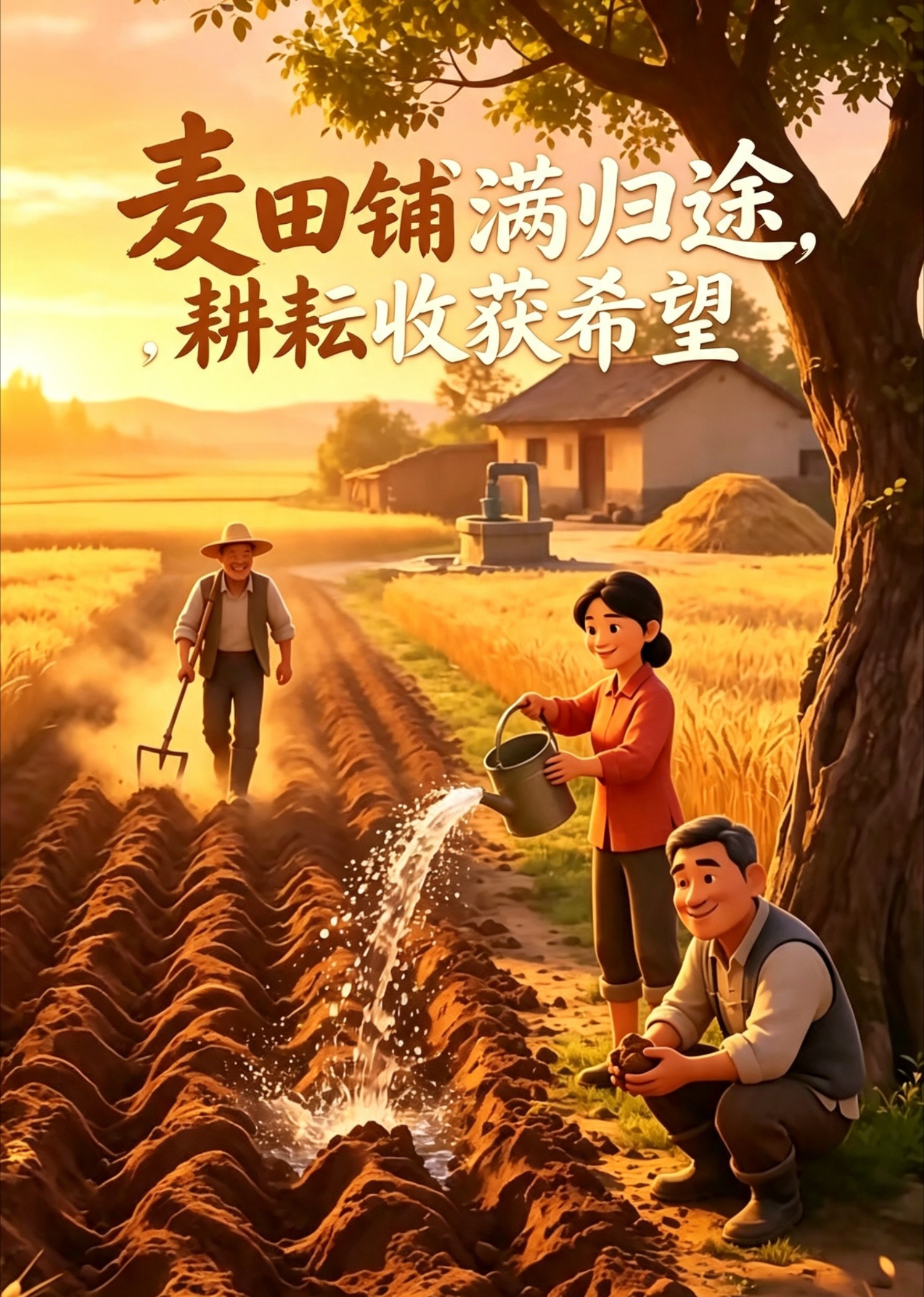麦田铺满归途，耕耘收获希望
