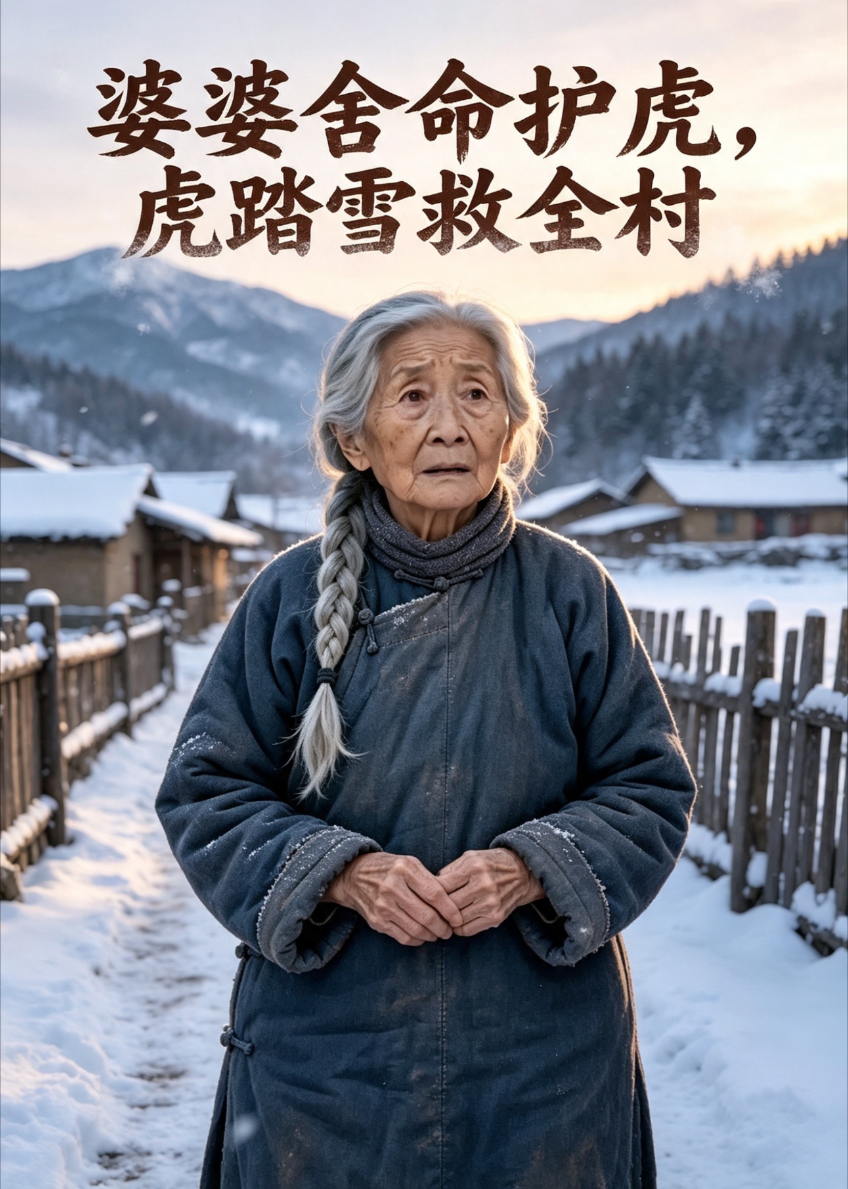 婆婆舍命护虎，虎踏雪救全村