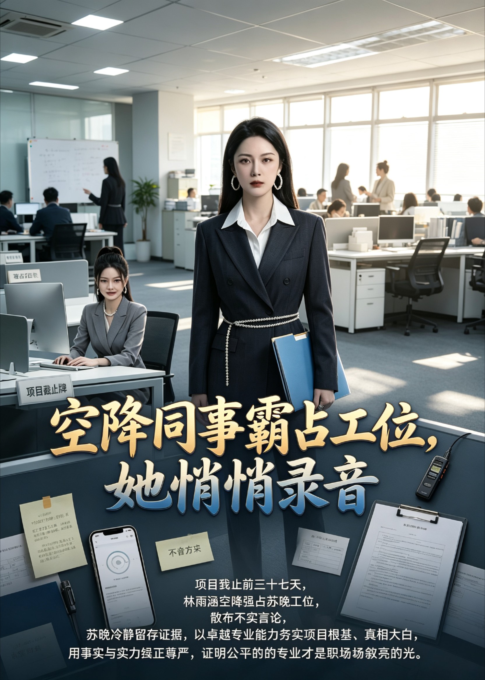 空降同事霸占工位，她悄悄录音