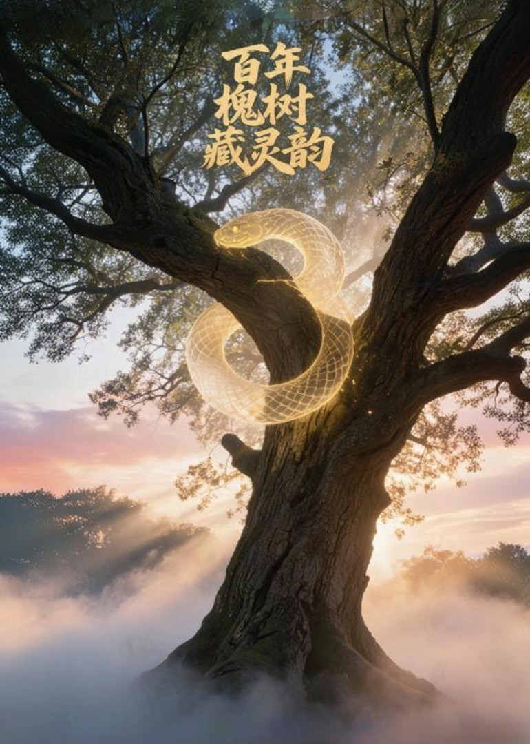 百年槐树藏灵韵