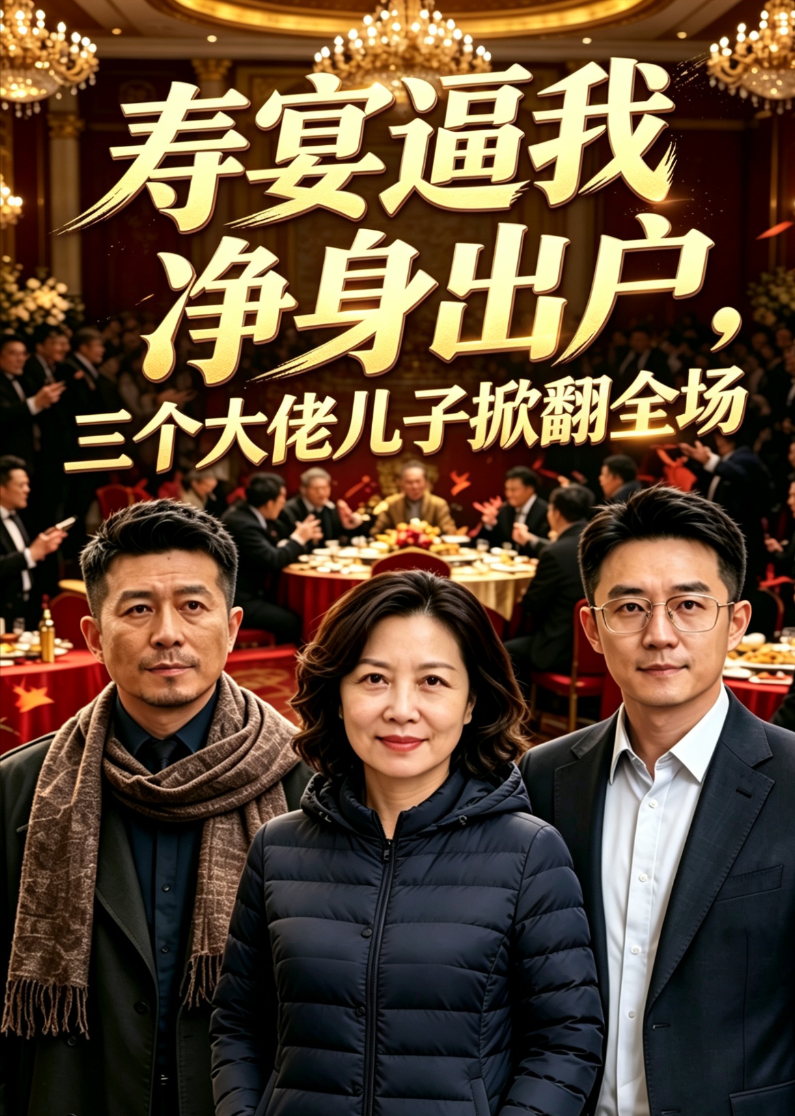 寿宴逼我净身出户，三个大佬儿子掀翻全场