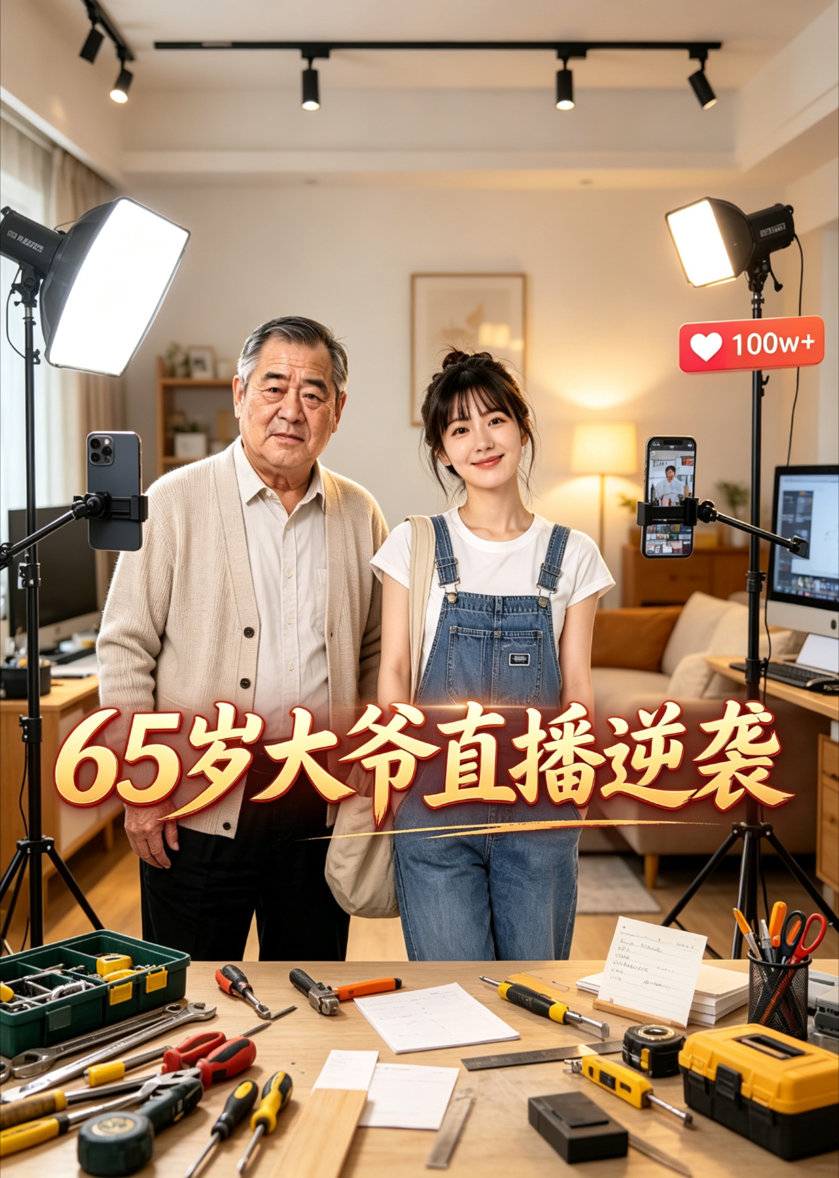 65岁大爷直播逆袭封面图