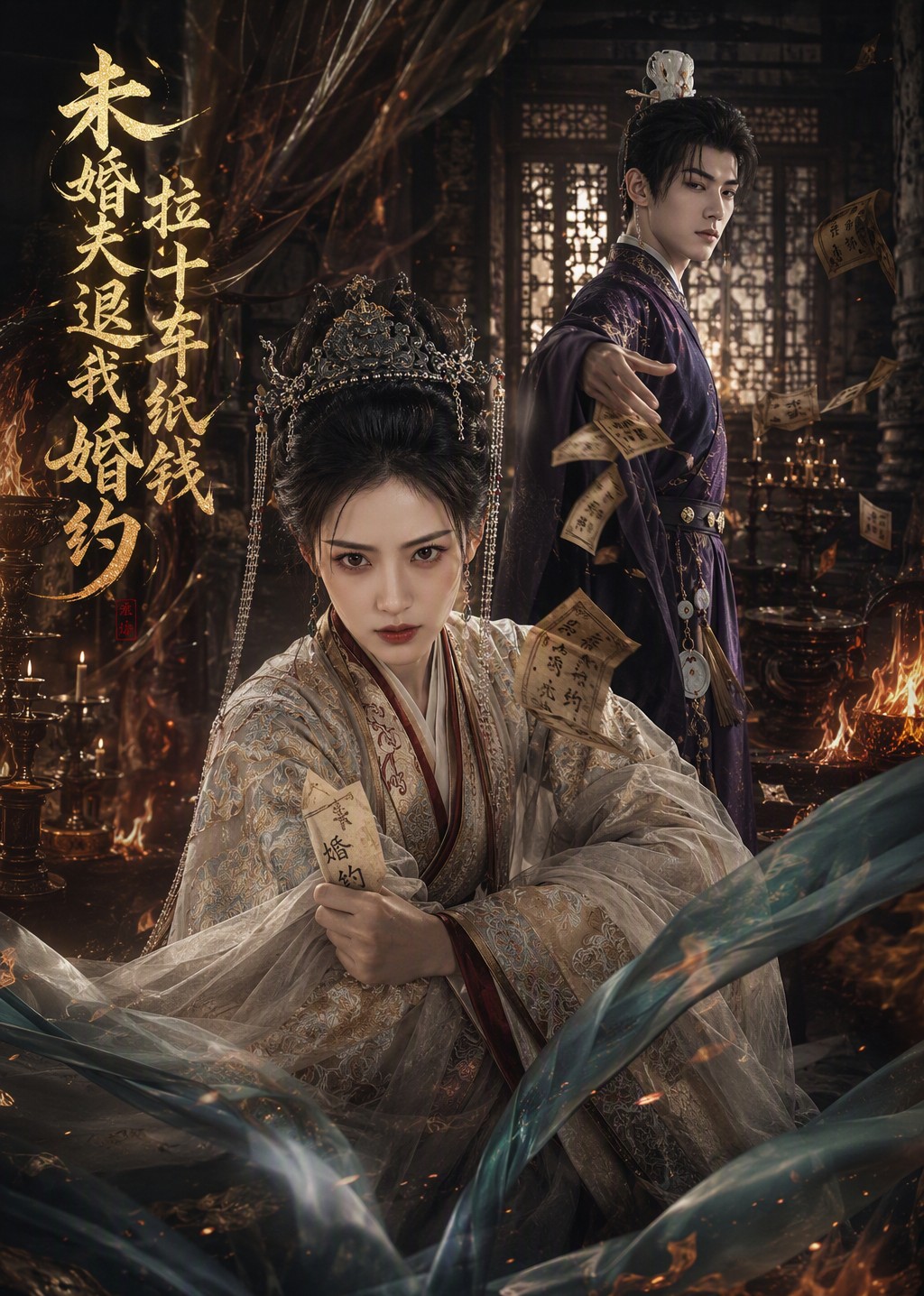 未婚夫拉十车纸钱退我婚约