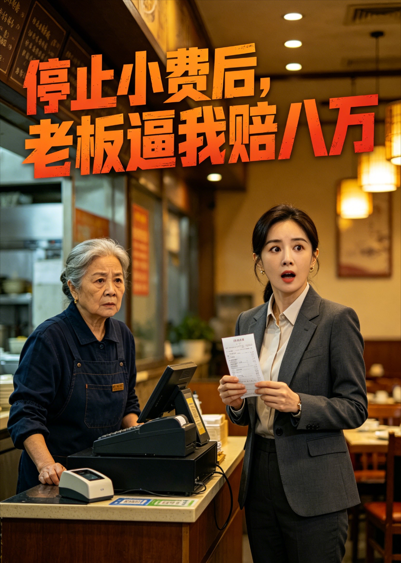 停止小费后，老板逼我赔八万