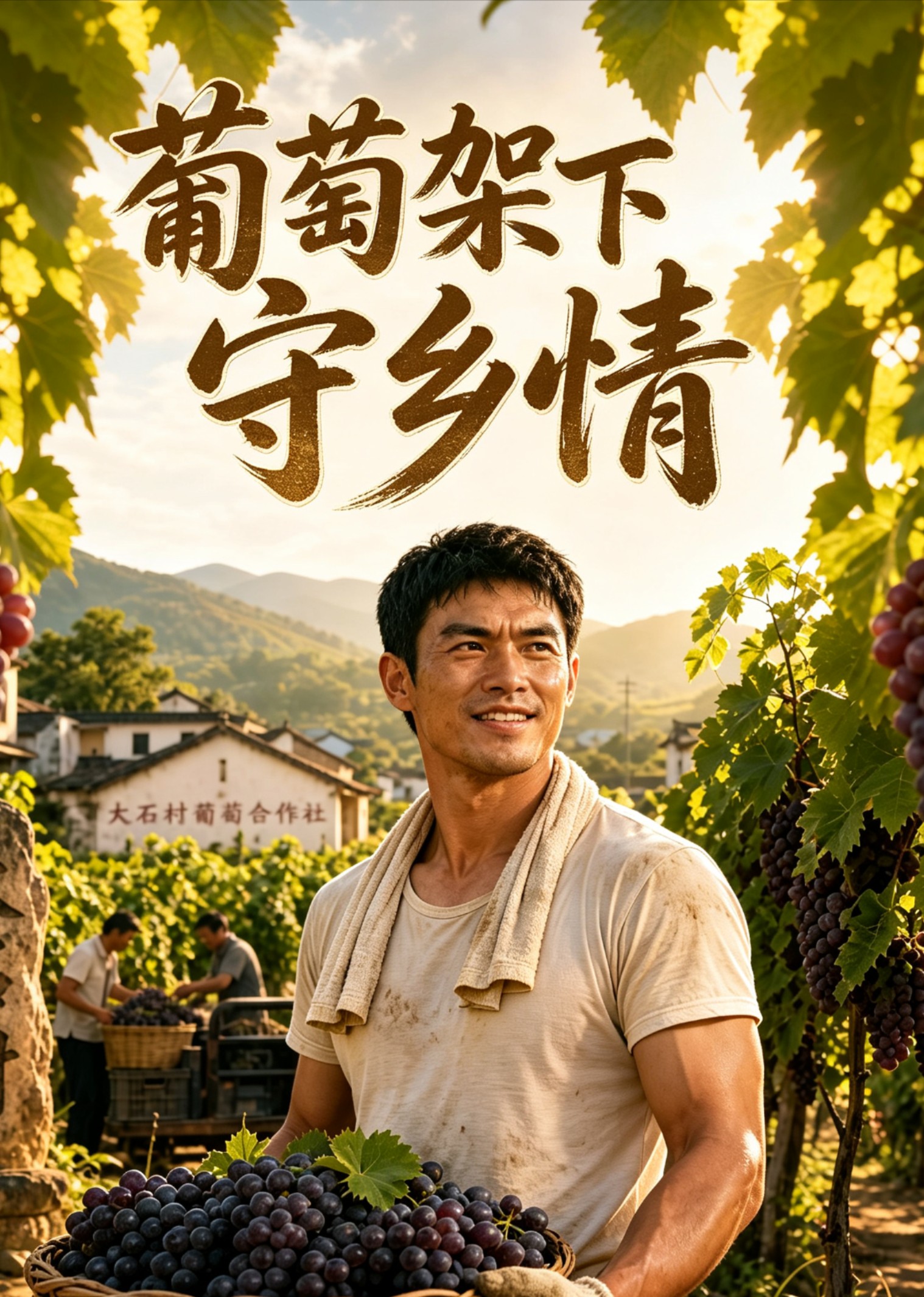 葡萄架下守乡情