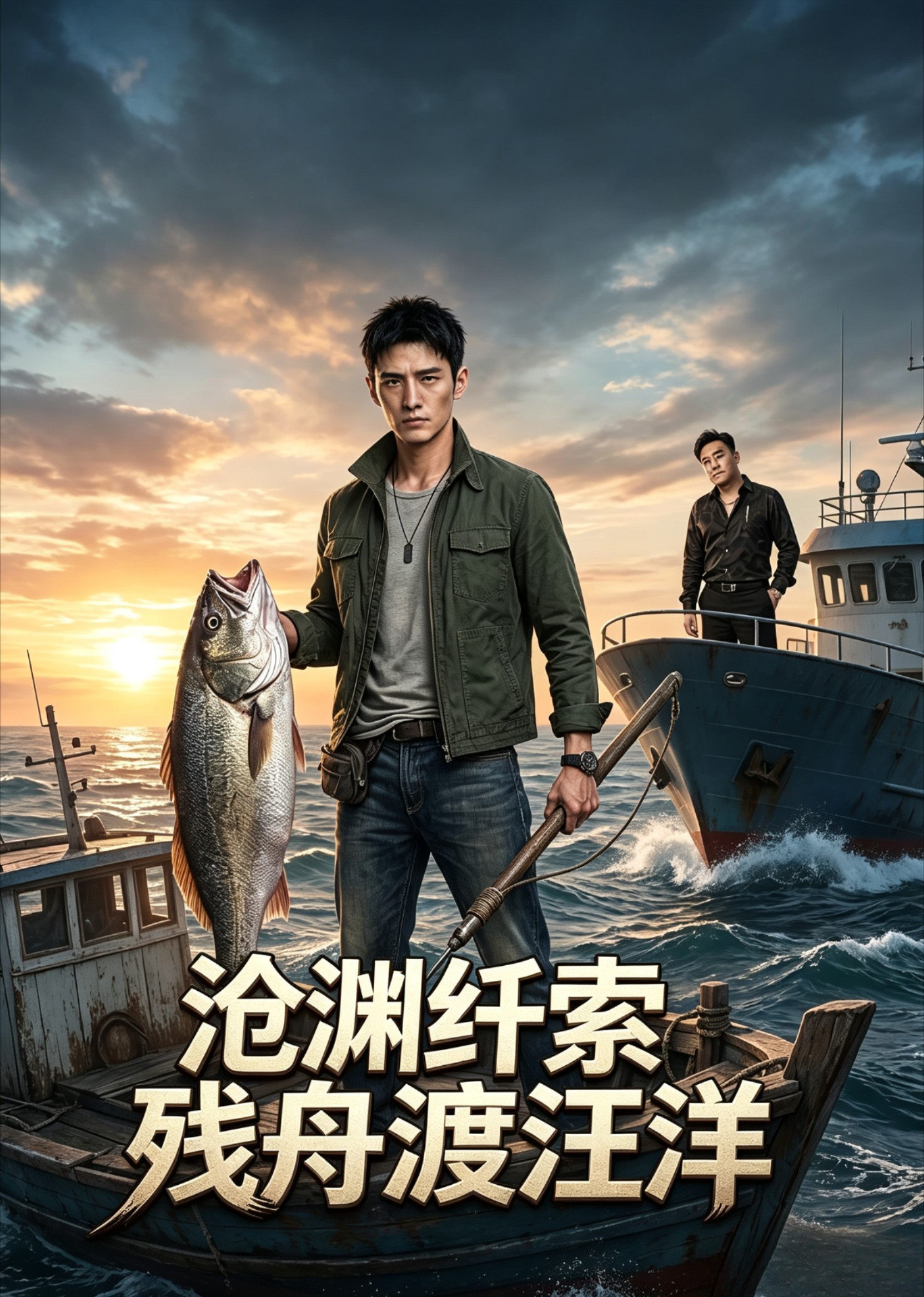 沧渊纤索残舟渡汪洋