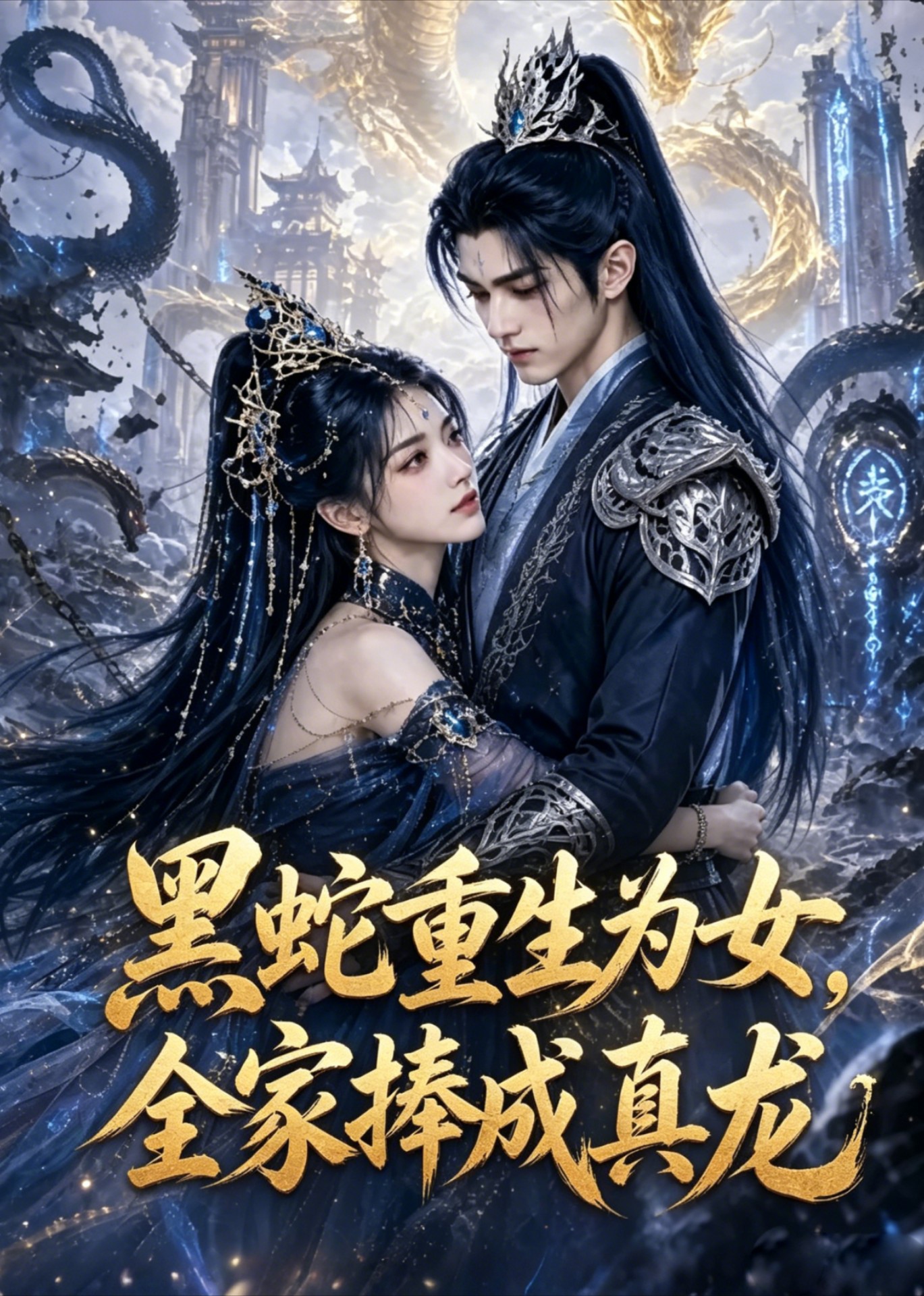 黑蛇重生为女，全家捧成真龙