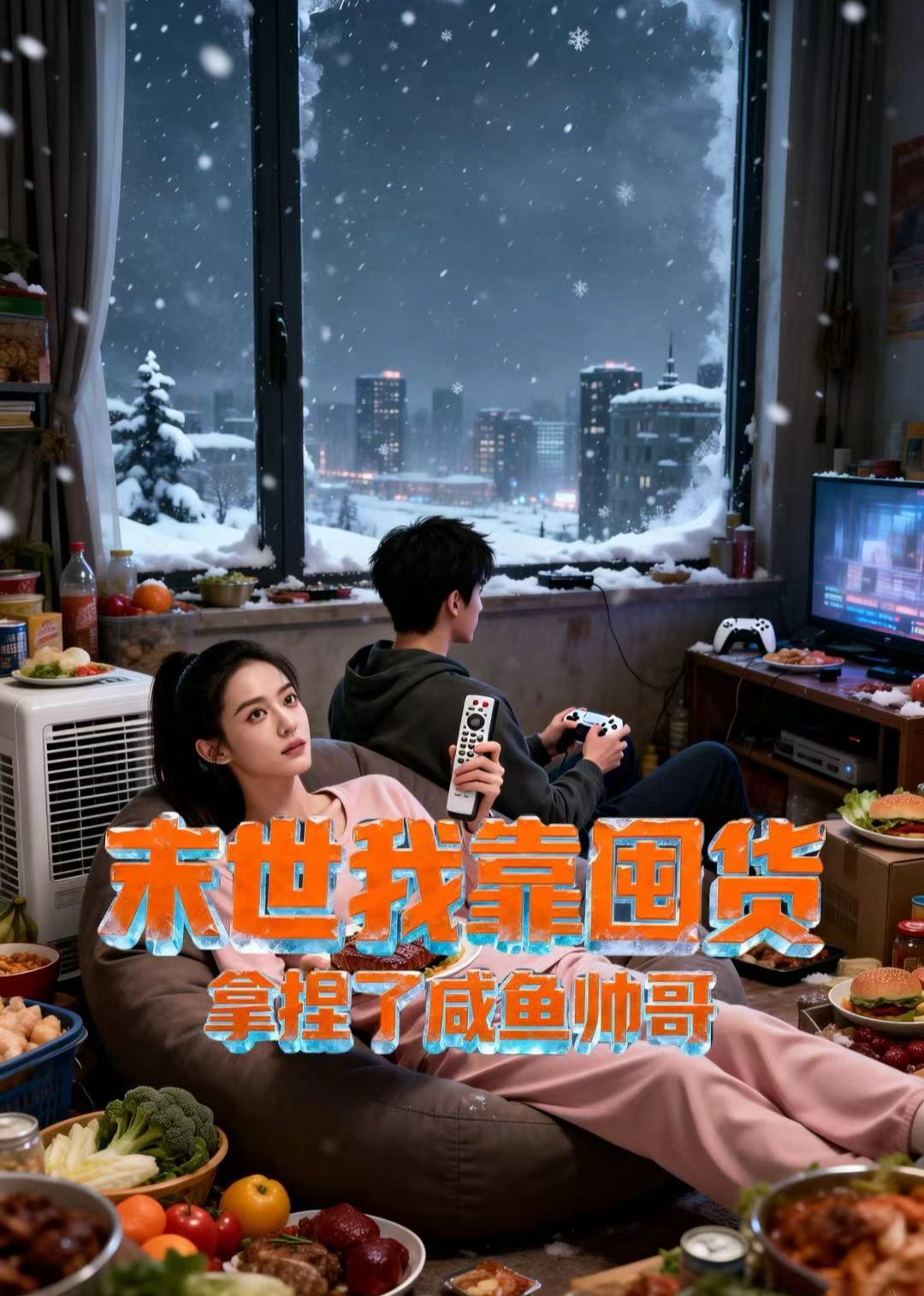 末世我靠囤货，拿捏了咸鱼帅哥封面图