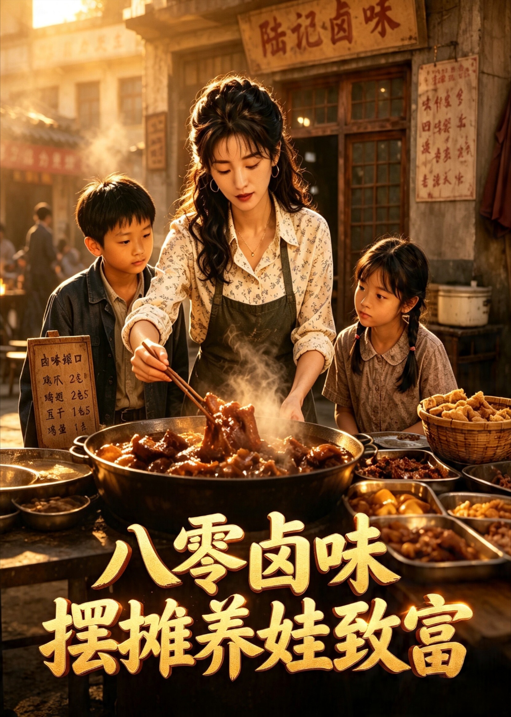 八零卤味摆摊养娃致富