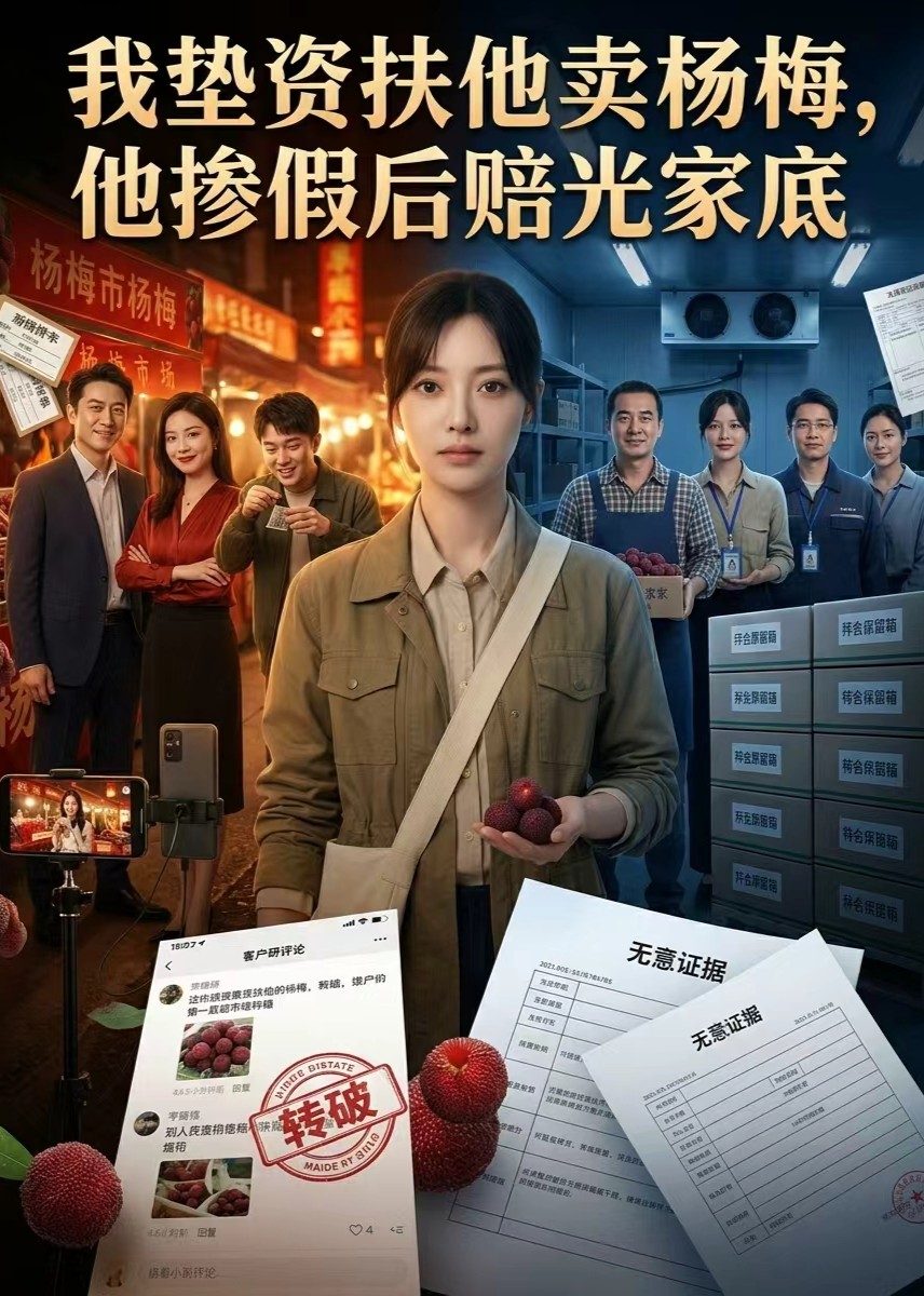 我垫资扶他卖杨梅，他掺假后赔光家底